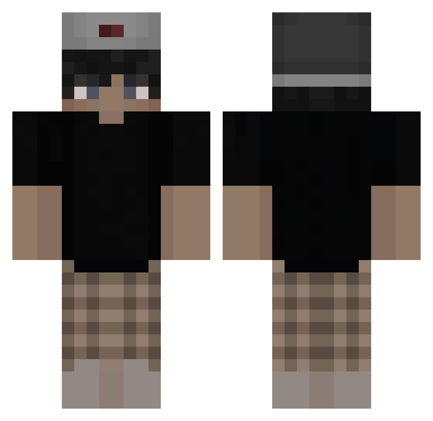 snaiIs Minecraft skin, front and back view