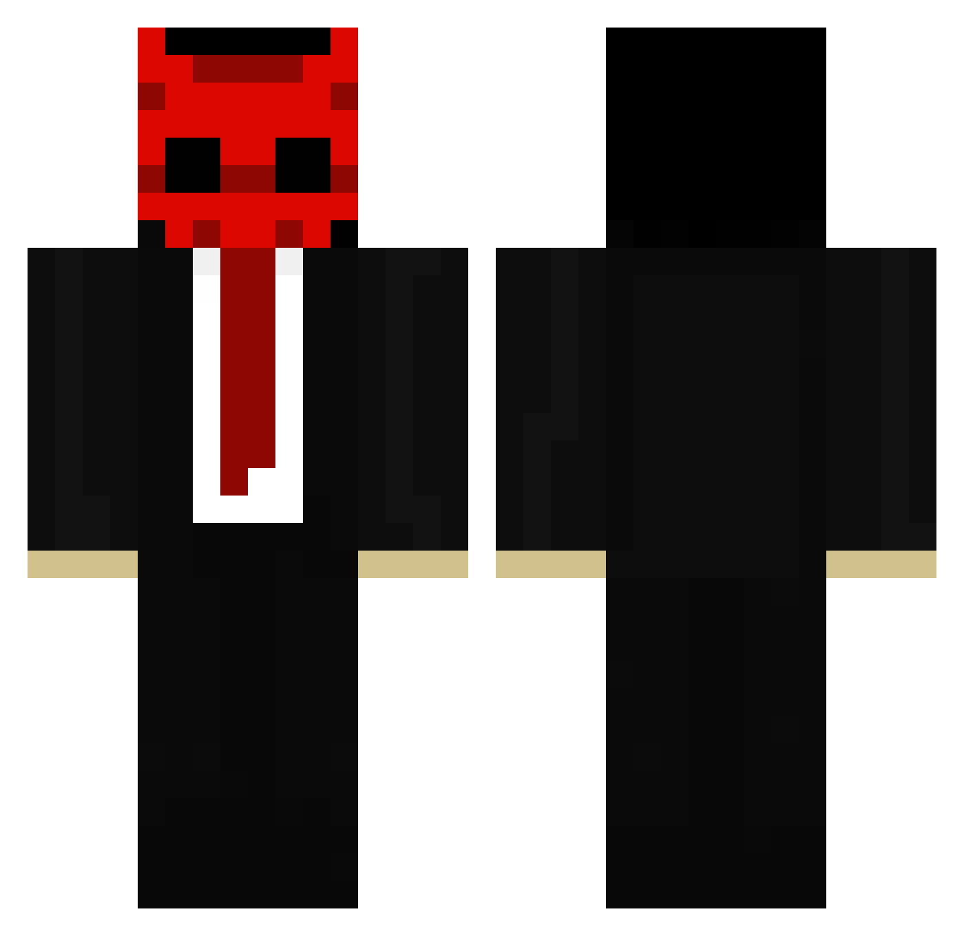 H8U2 Minecraft skin, front and back view