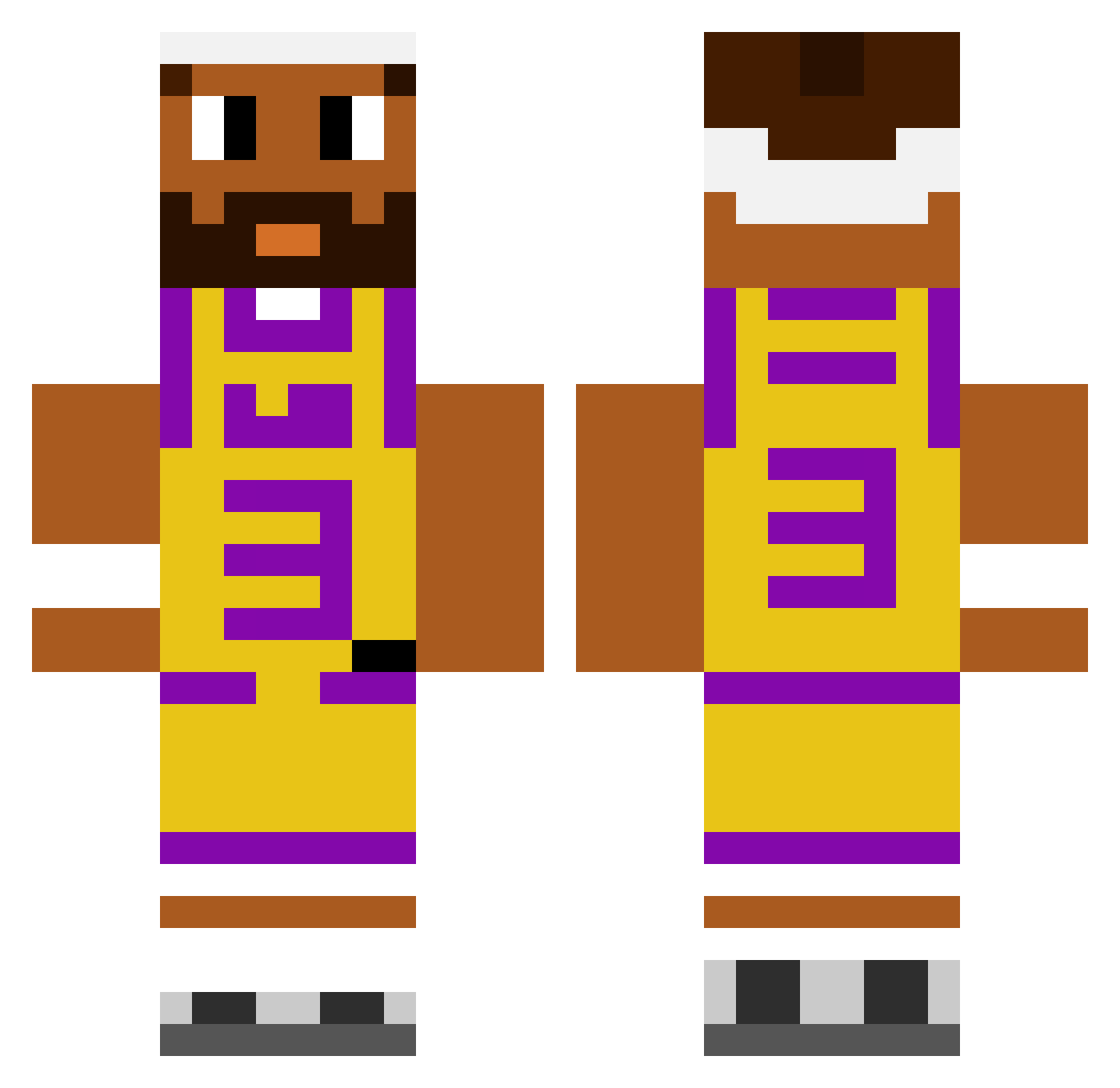 th3devious2 Minecraft skin, front and back view