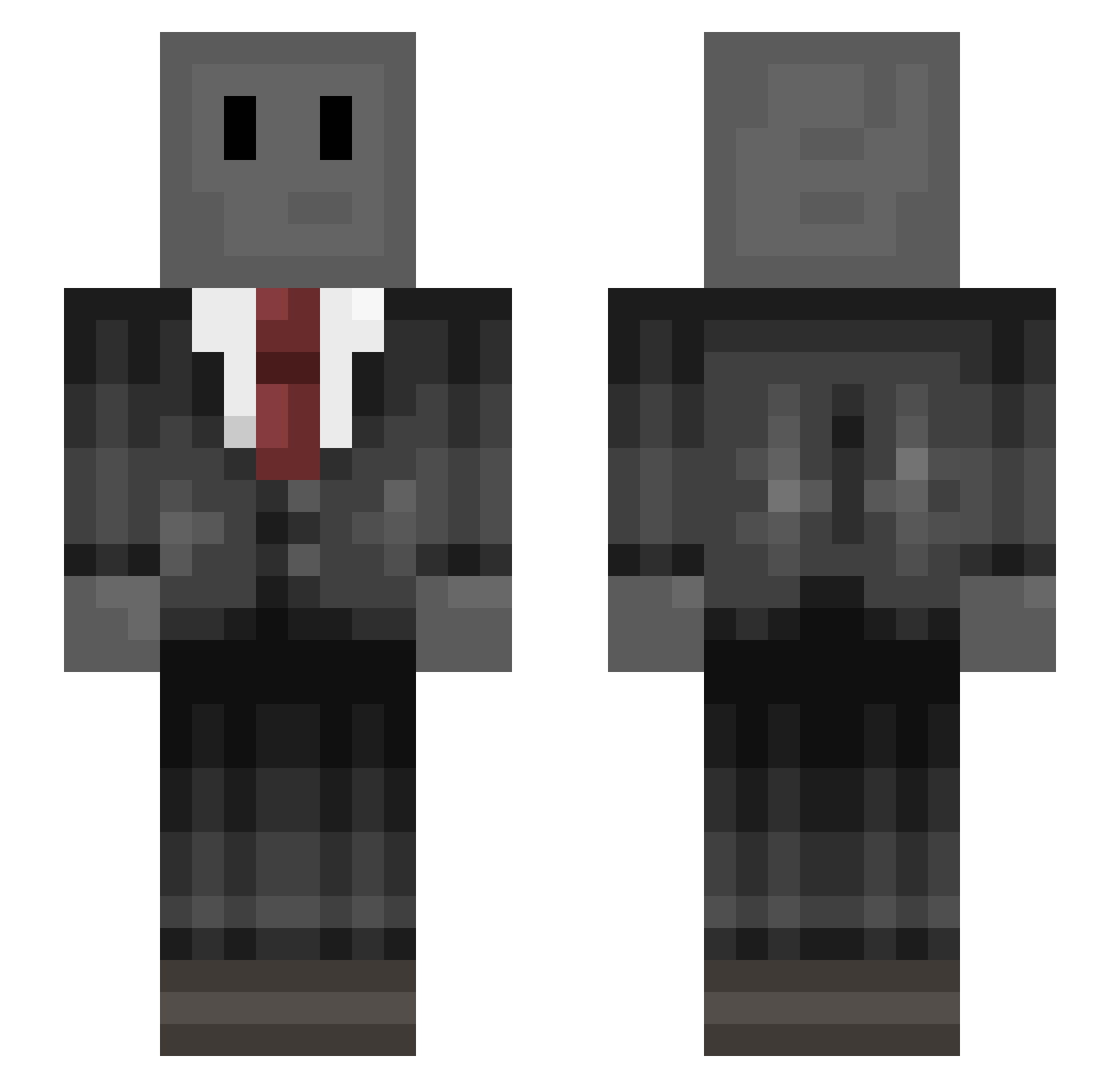 MaeWilly Minecraft skin, front and back view
