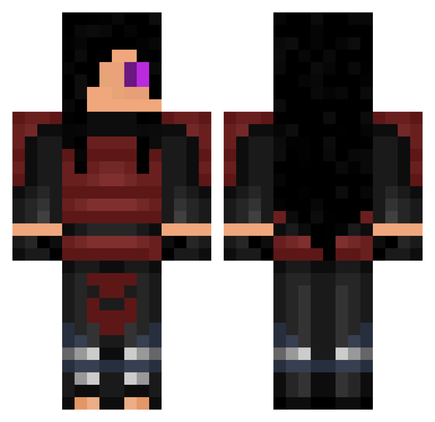 BSCHOCH Minecraft skin, front and back view