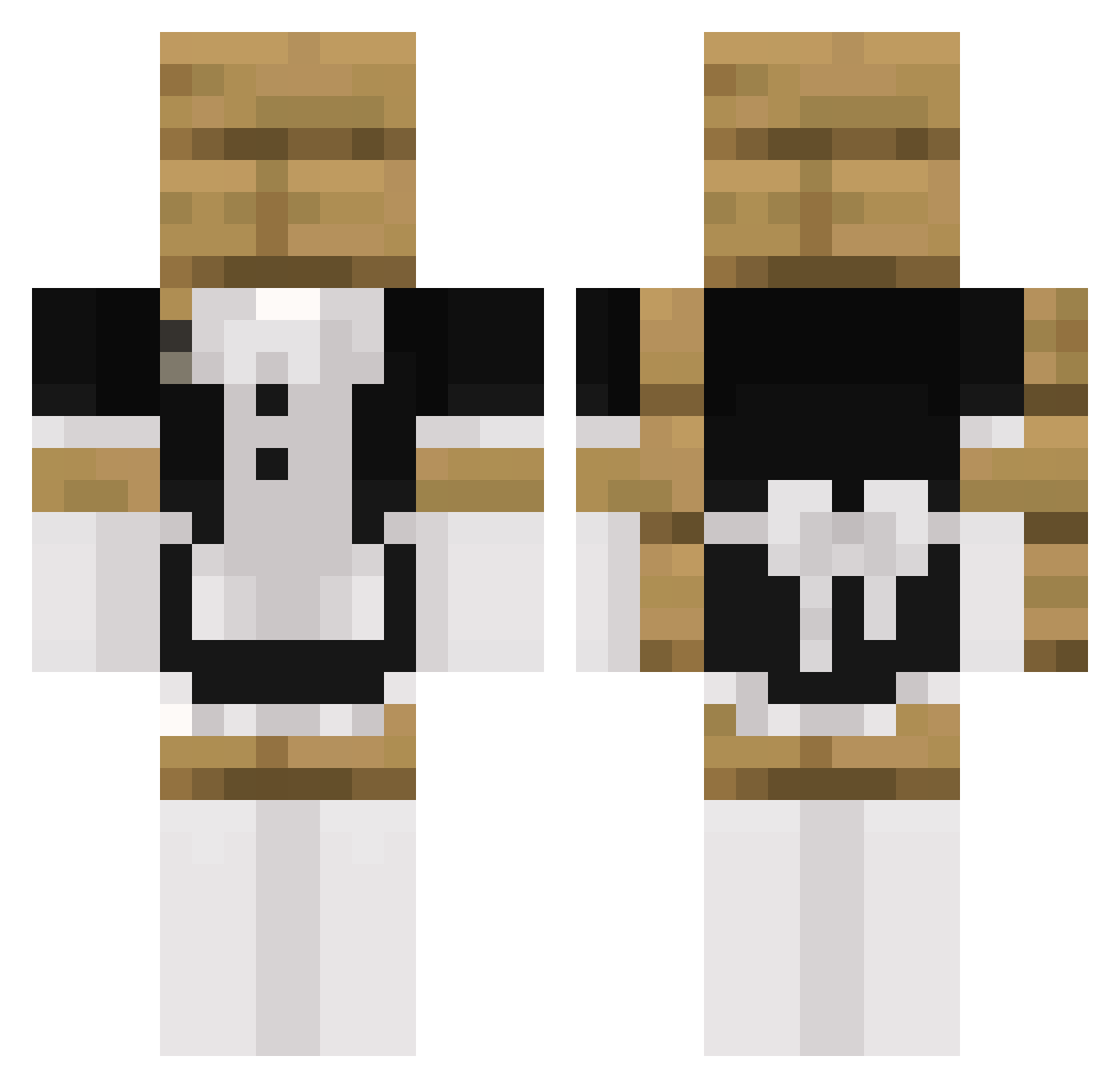 Kristex_ Minecraft skin, front and back view