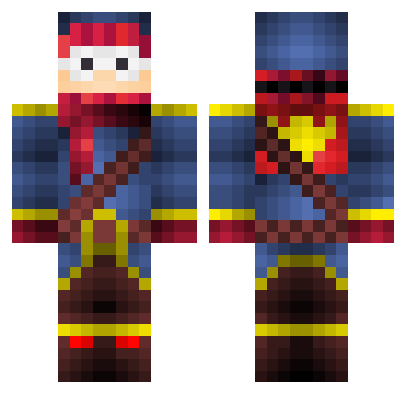 Jesolml Minecraft skin, front and back view