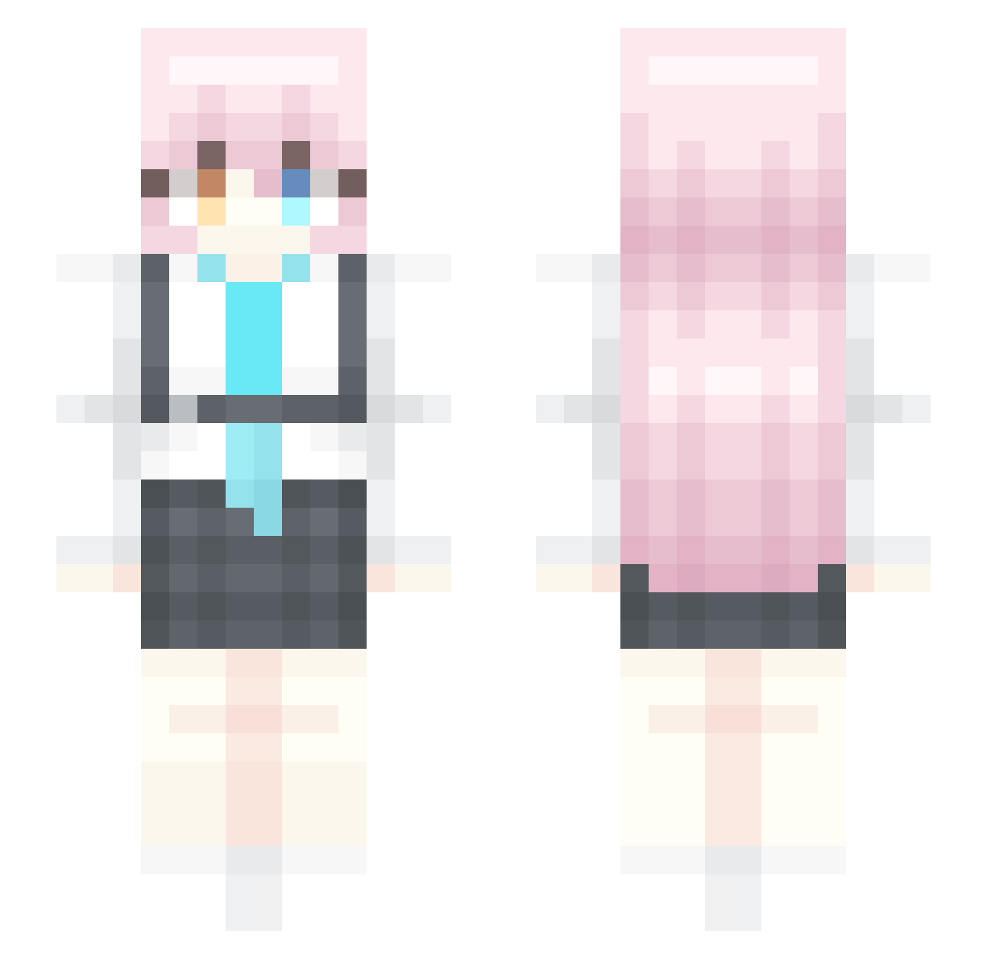 zlzonor1 Minecraft skin, front and back view
