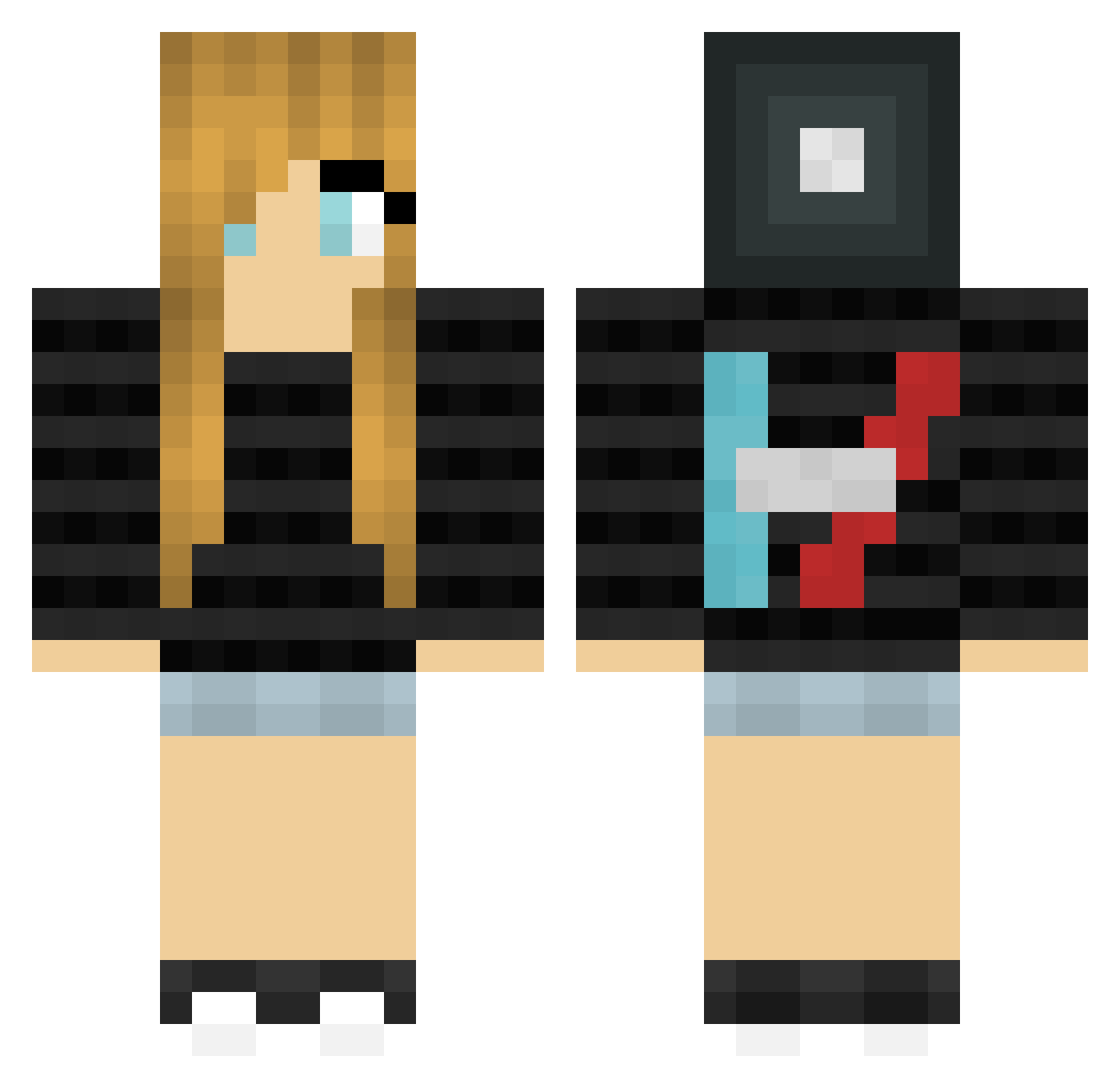 Kristina Minecraft skin, front and back view