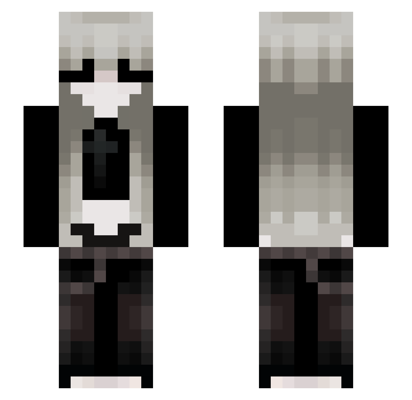 WolfDarkness_YT Minecraft skin, front and back view