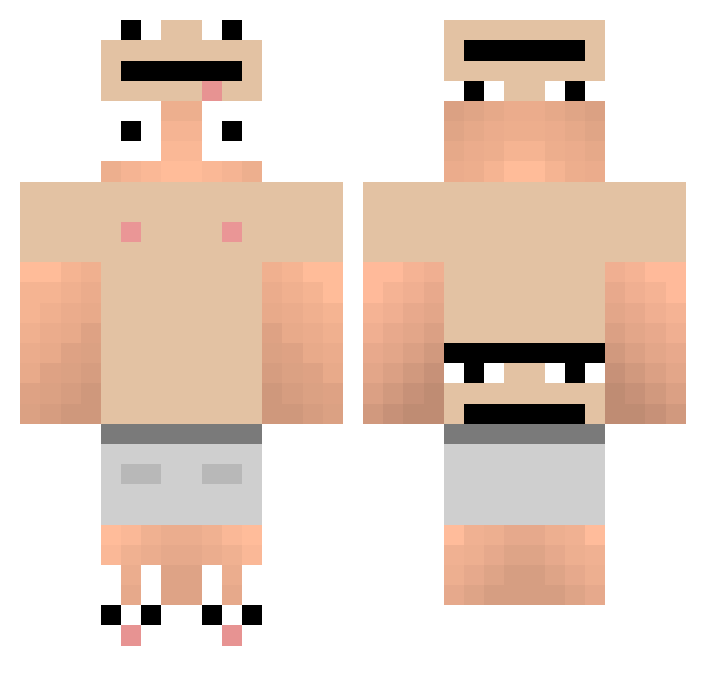 SqdZrr Minecraft skin, front and back view