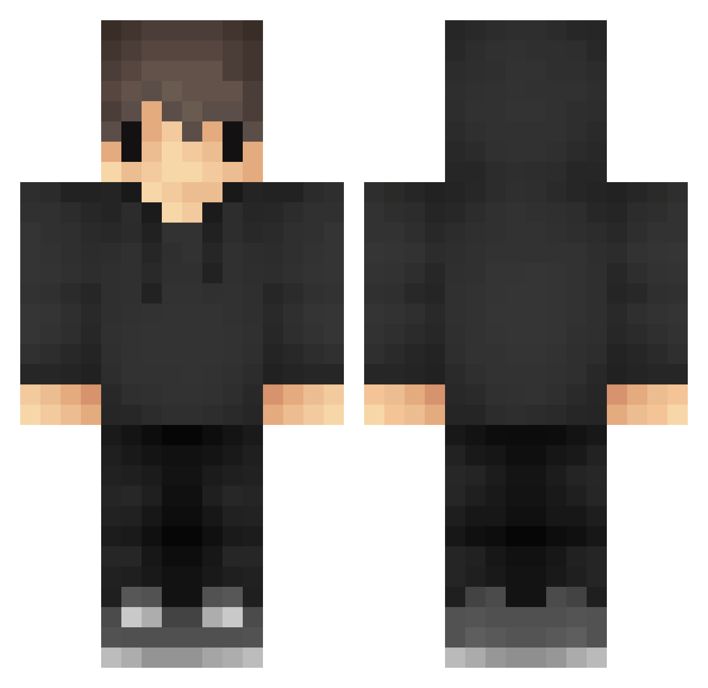 ZyWo0 Minecraft skin, front and back view