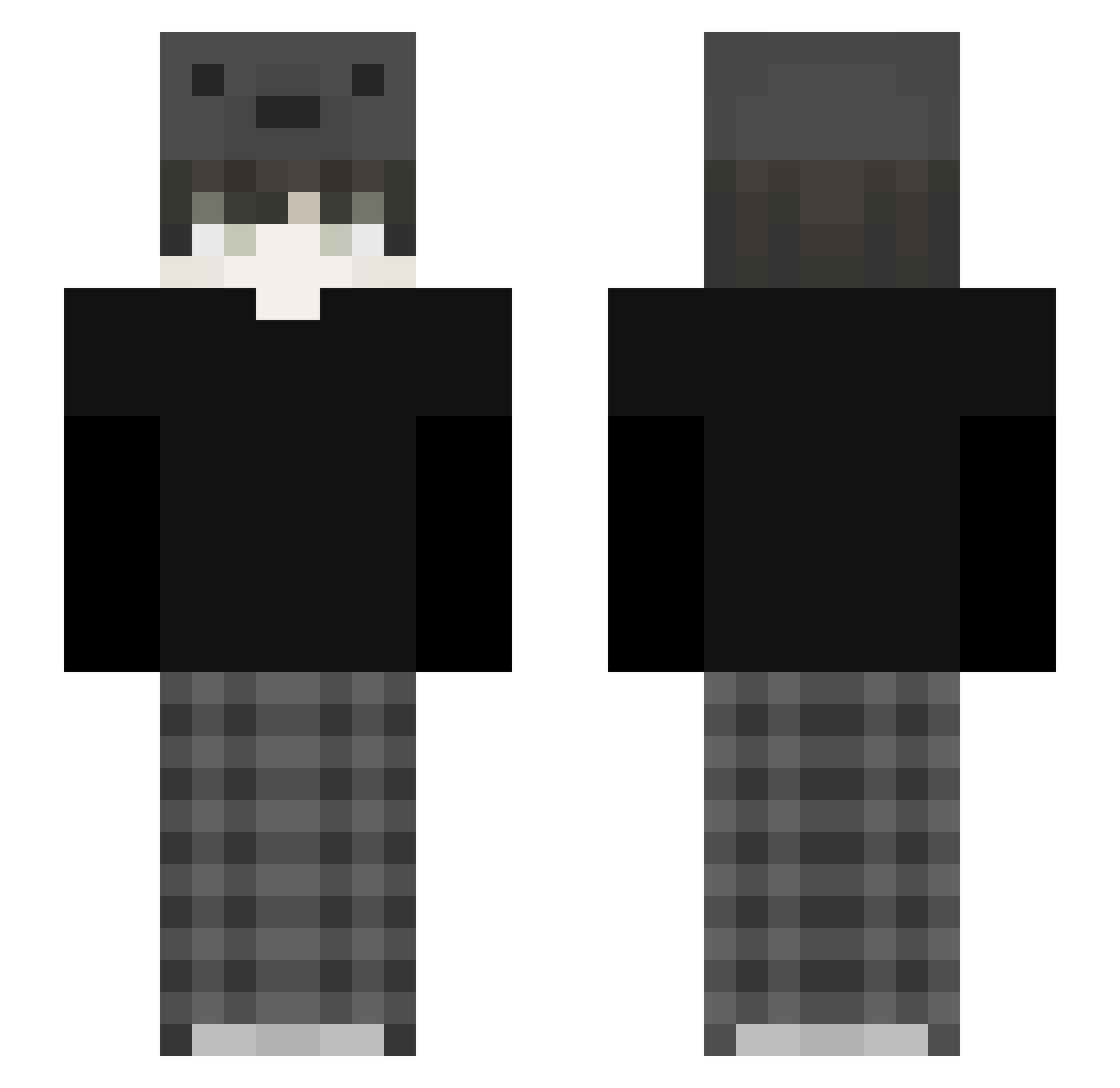 Cers_Brad0 Minecraft skin, front and back view