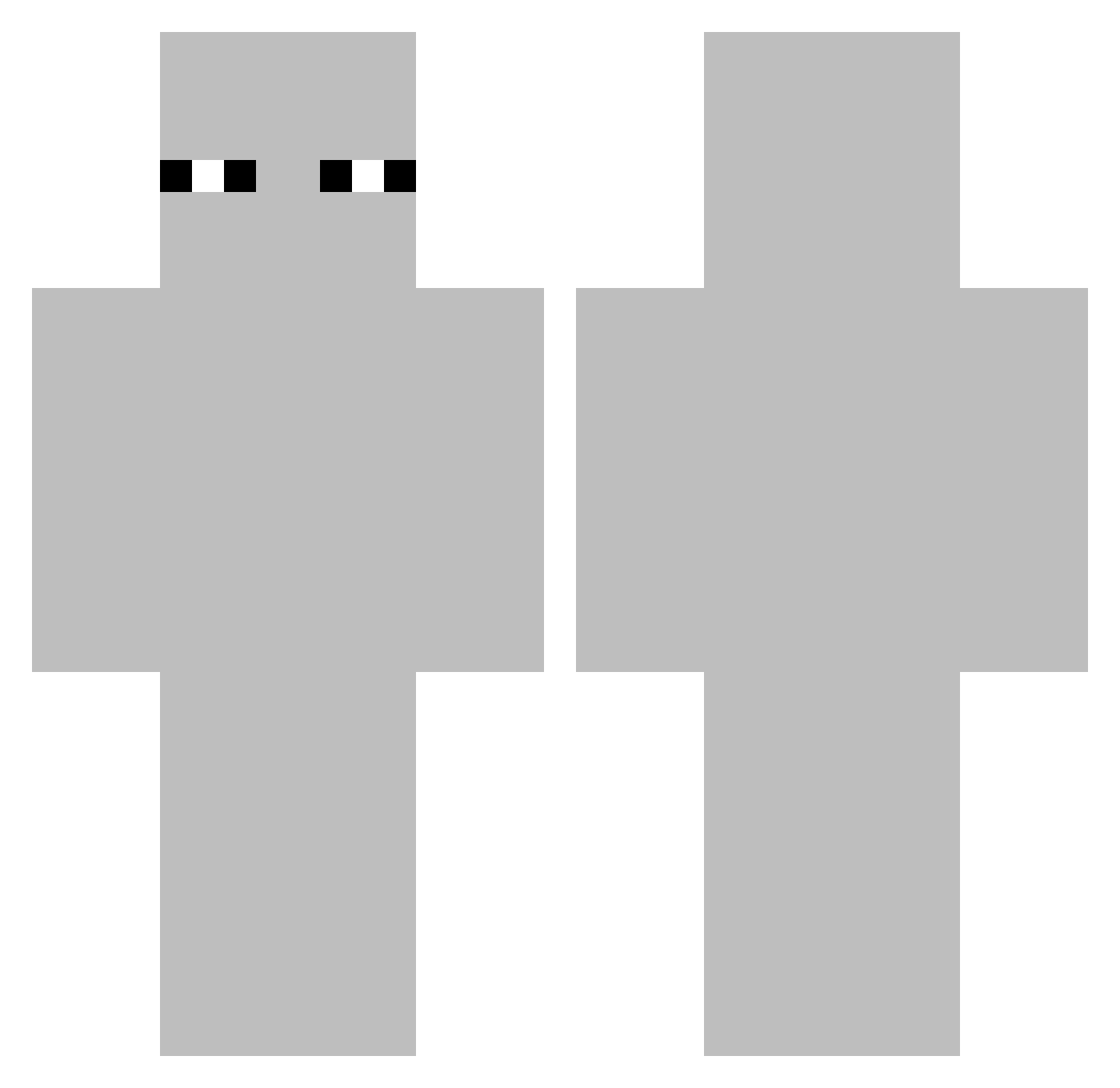 ScoreThe Minecraft skin, front and back view