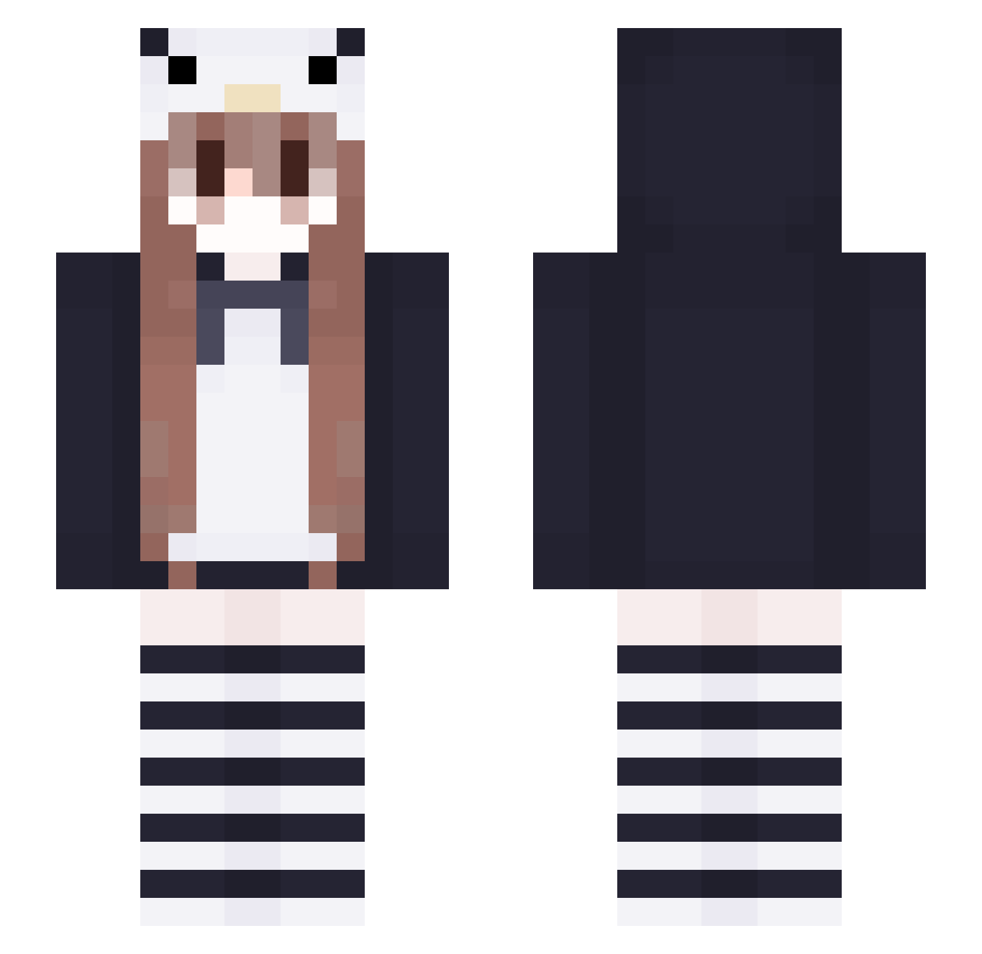 SunSunSunflower Minecraft skin, front and back view