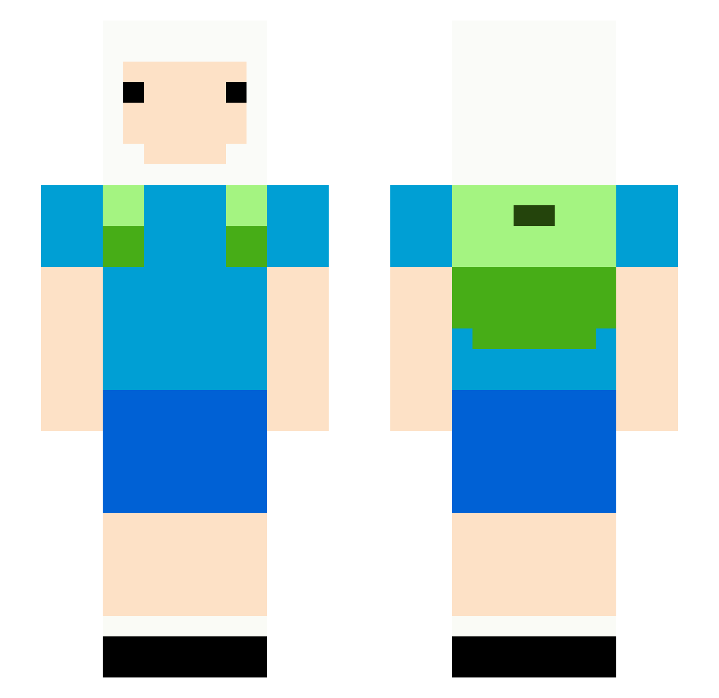 headbandS Minecraft skin, front and back view