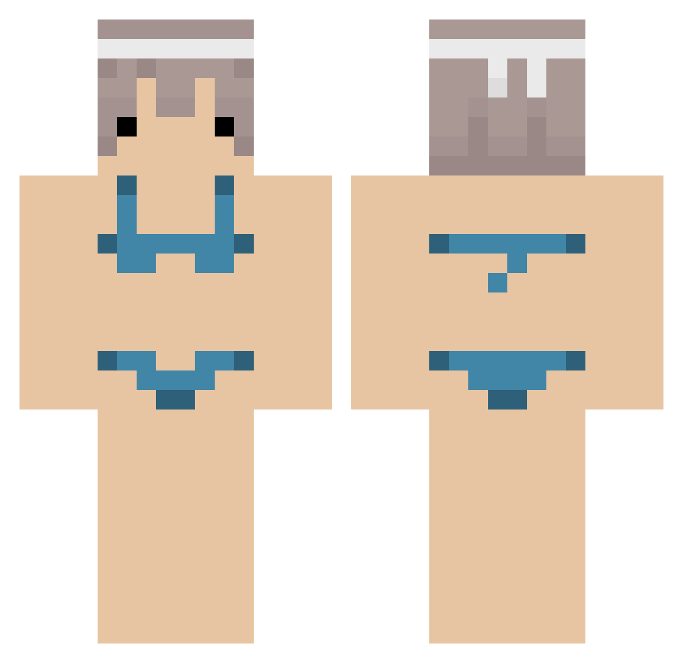 DARK_V0RT3X Minecraft skin, front and back view
