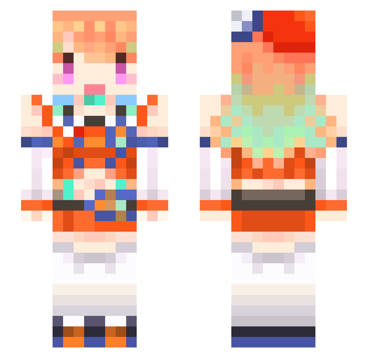 KFP_Utis_0319 Minecraft skin, front and back view