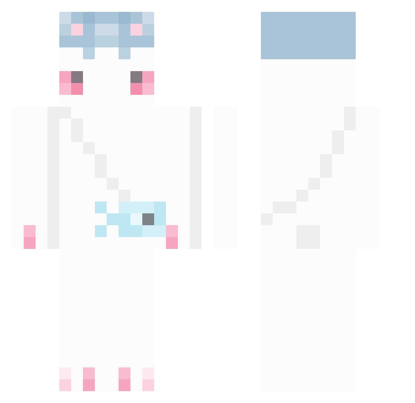 Shadaaaaa Minecraft skin, front and back view