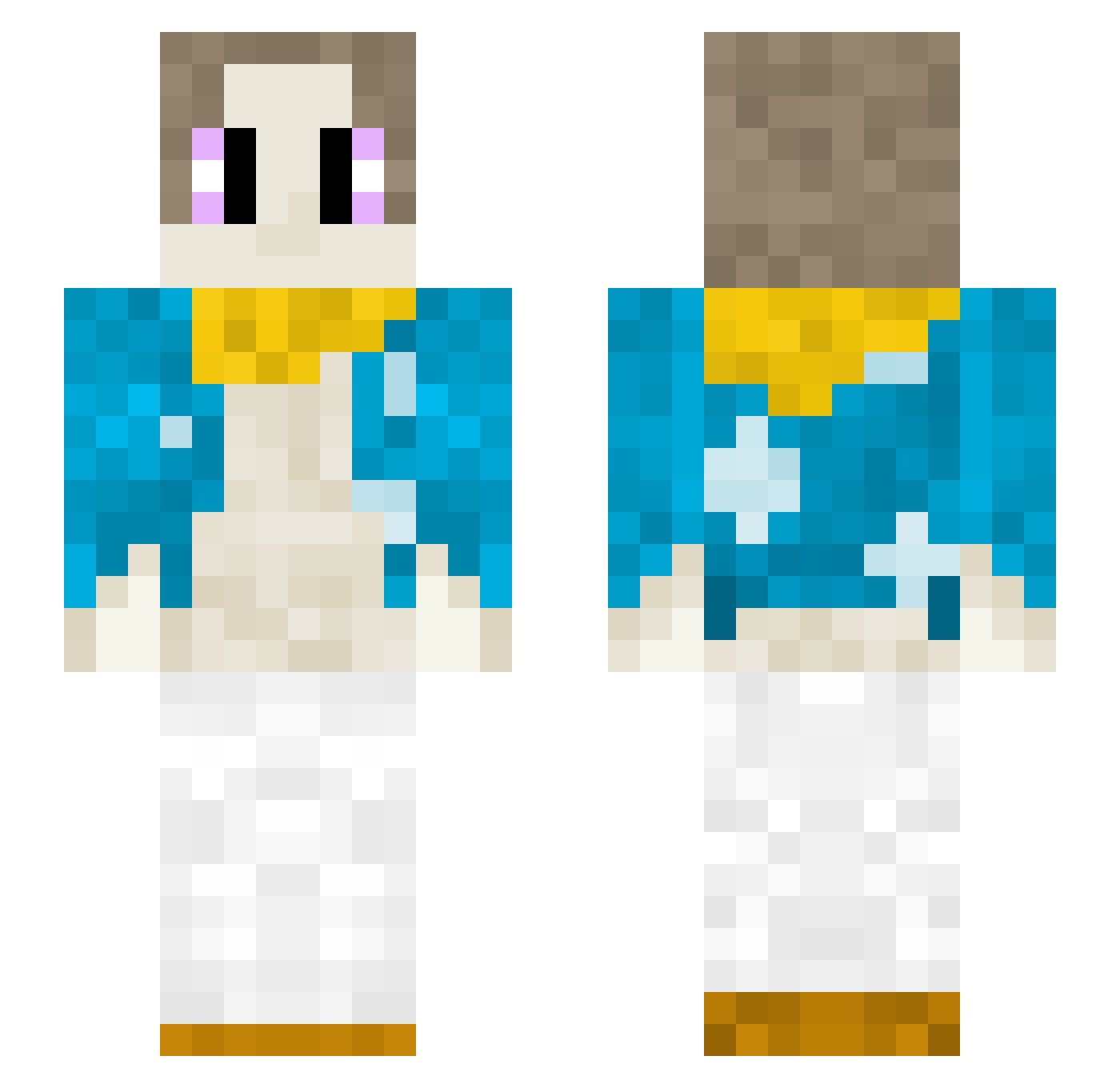 SomeRandoIdklol Minecraft skin, front and back view