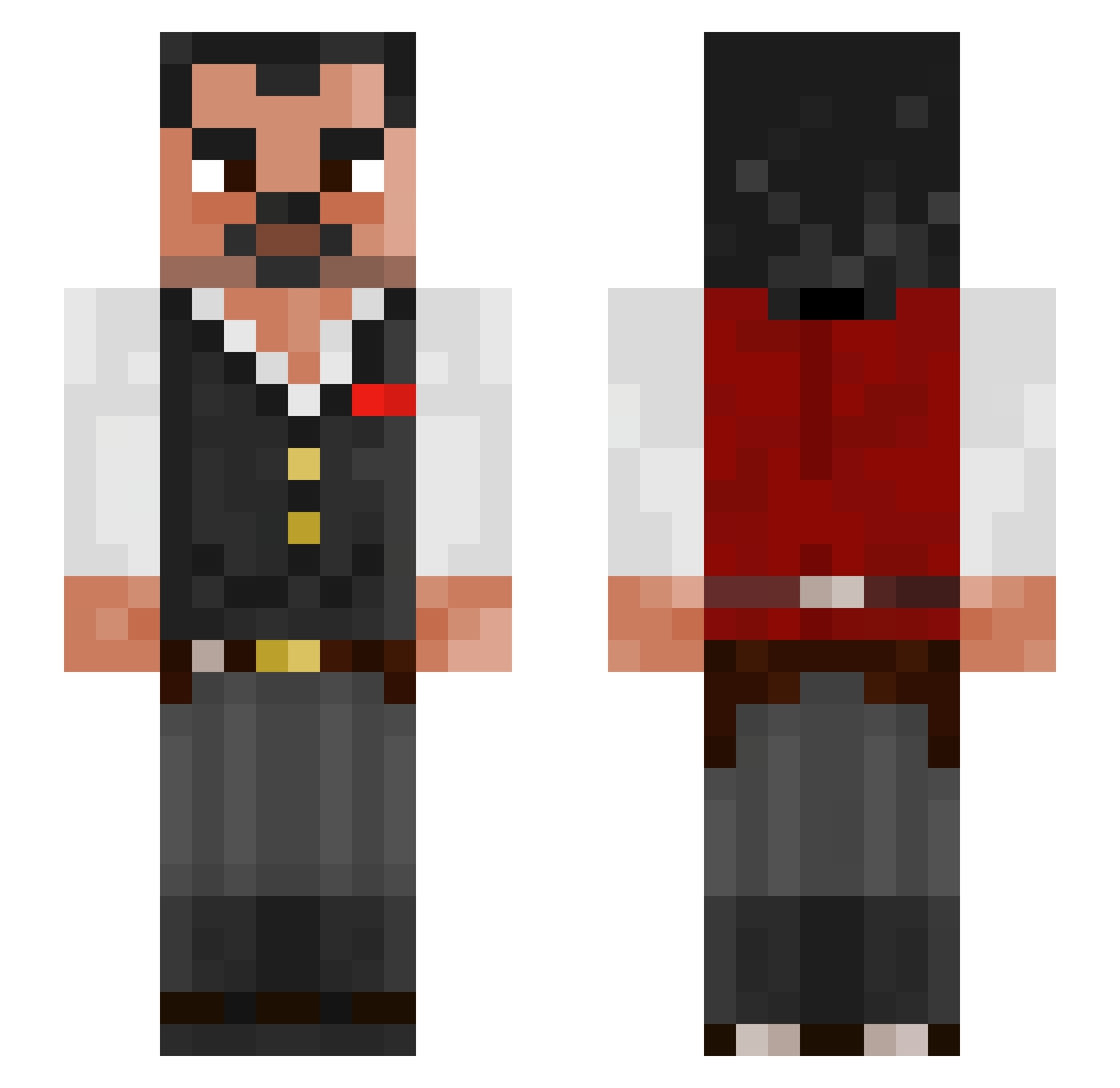 organcombo Minecraft skin, front and back view