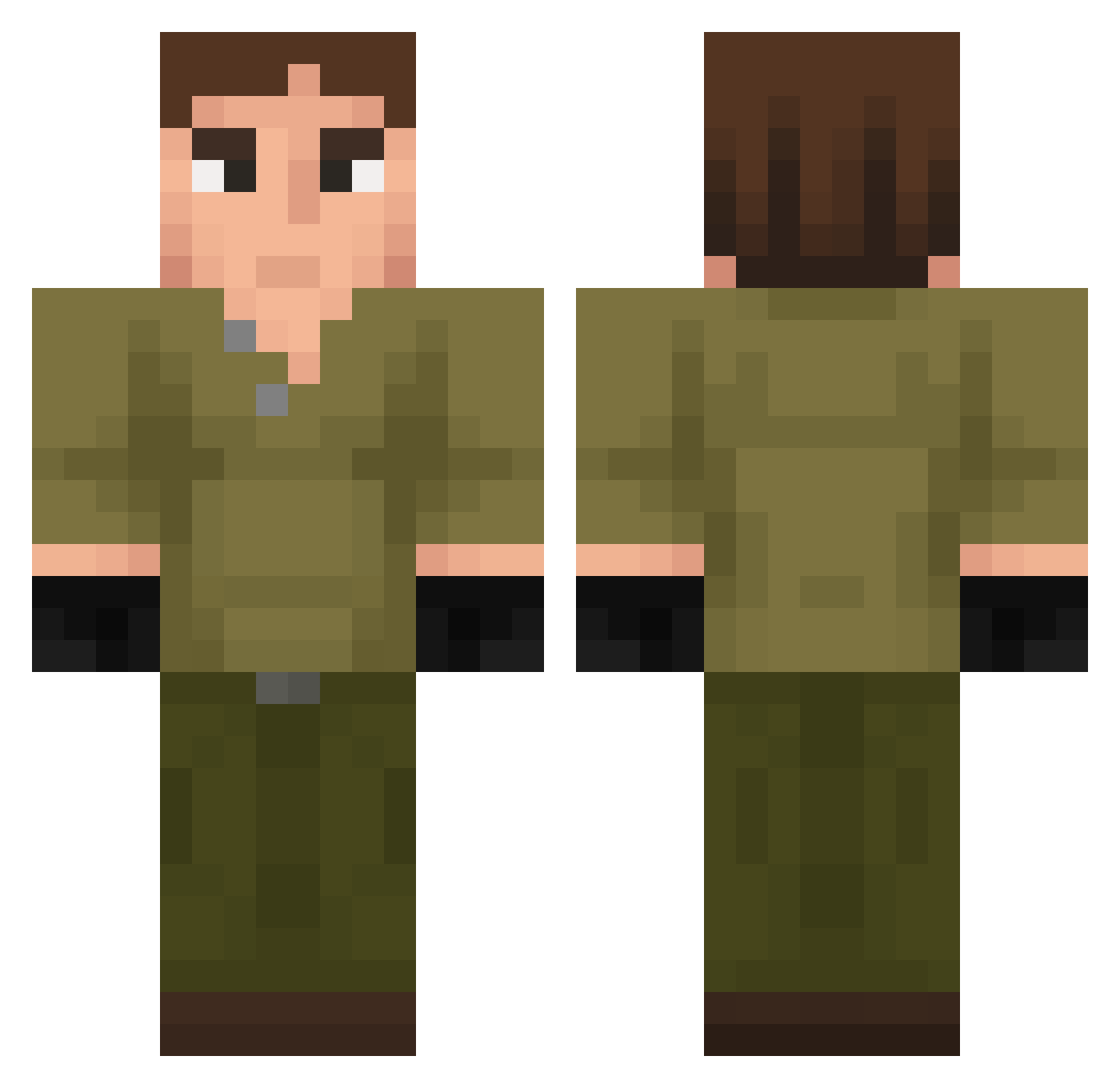 bornijus_silver Minecraft skin, front and back view