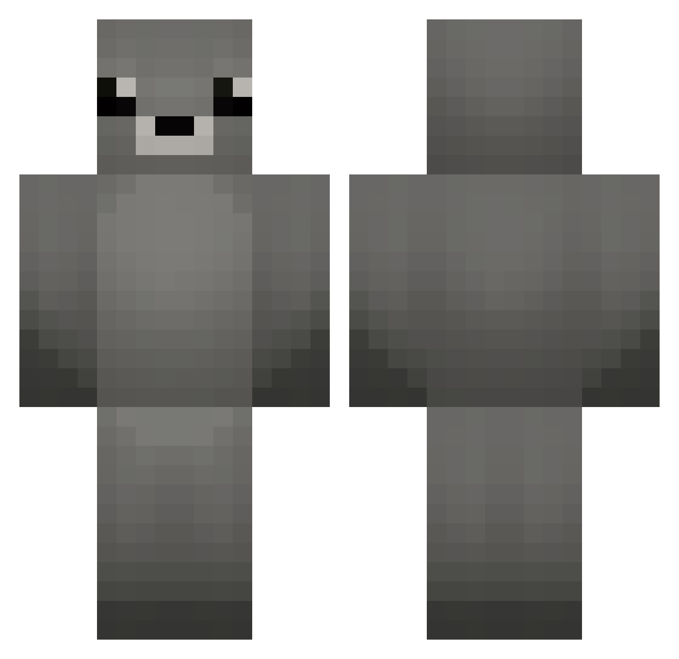 Nik0TheSeal Minecraft skin, front and back view