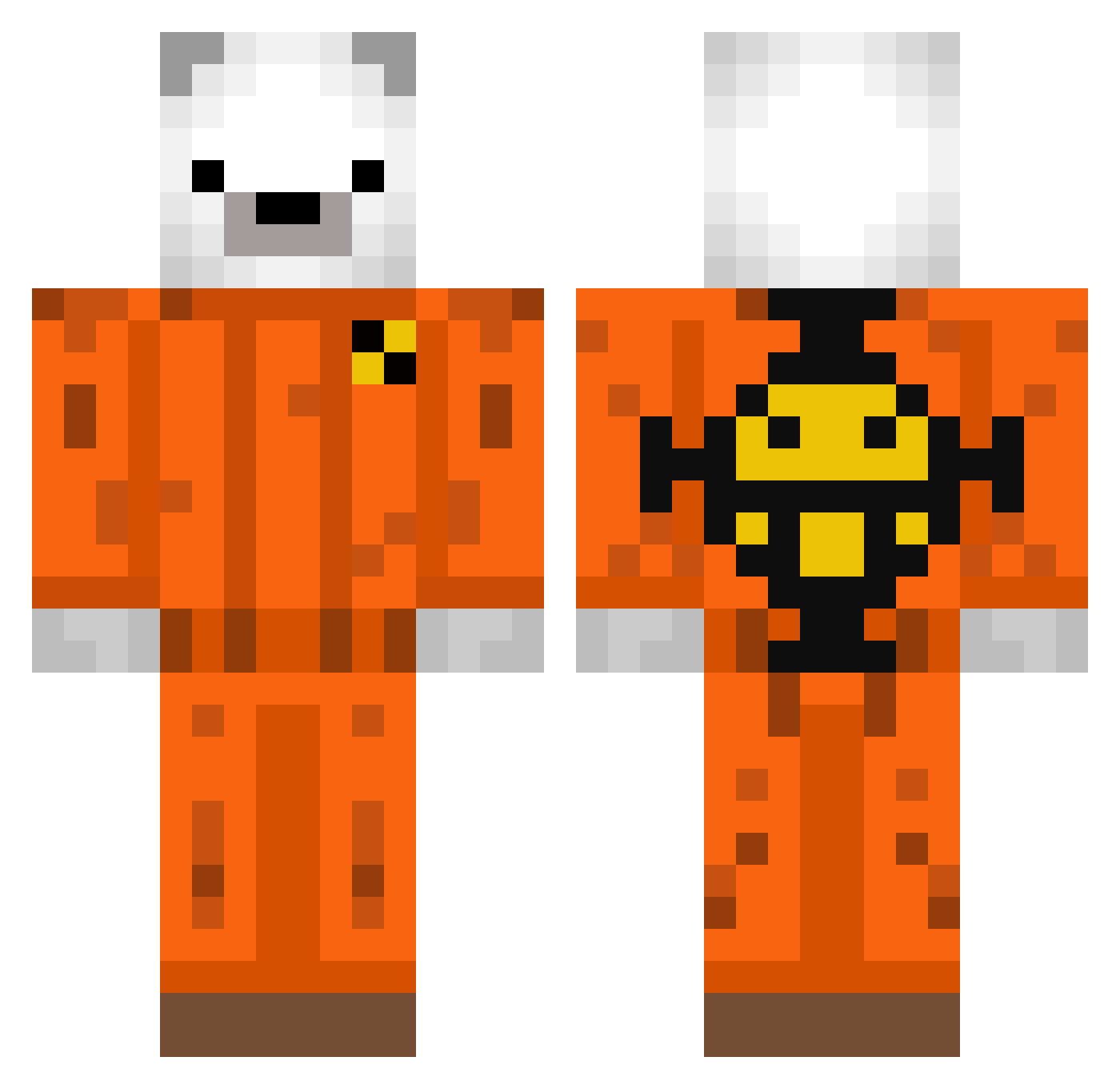 AjIsItalian Minecraft skin, front and back view
