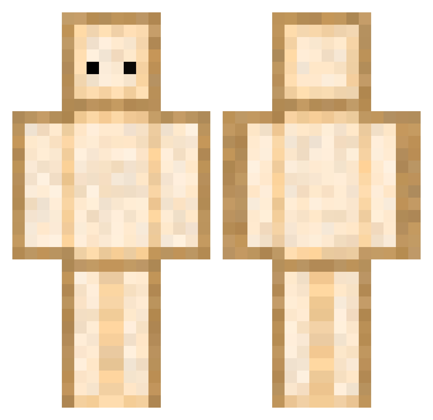 bigbrainpickle Minecraft skin, front and back view