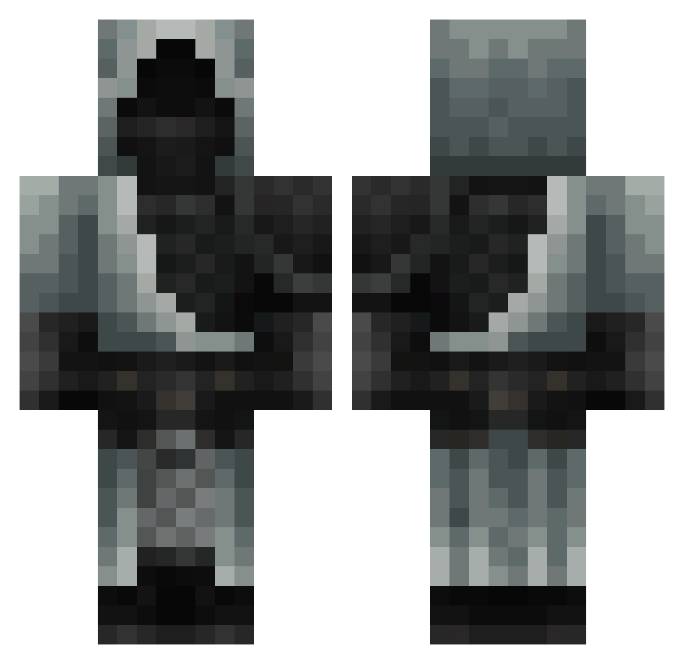 Dabki Minecraft skin, front and back view