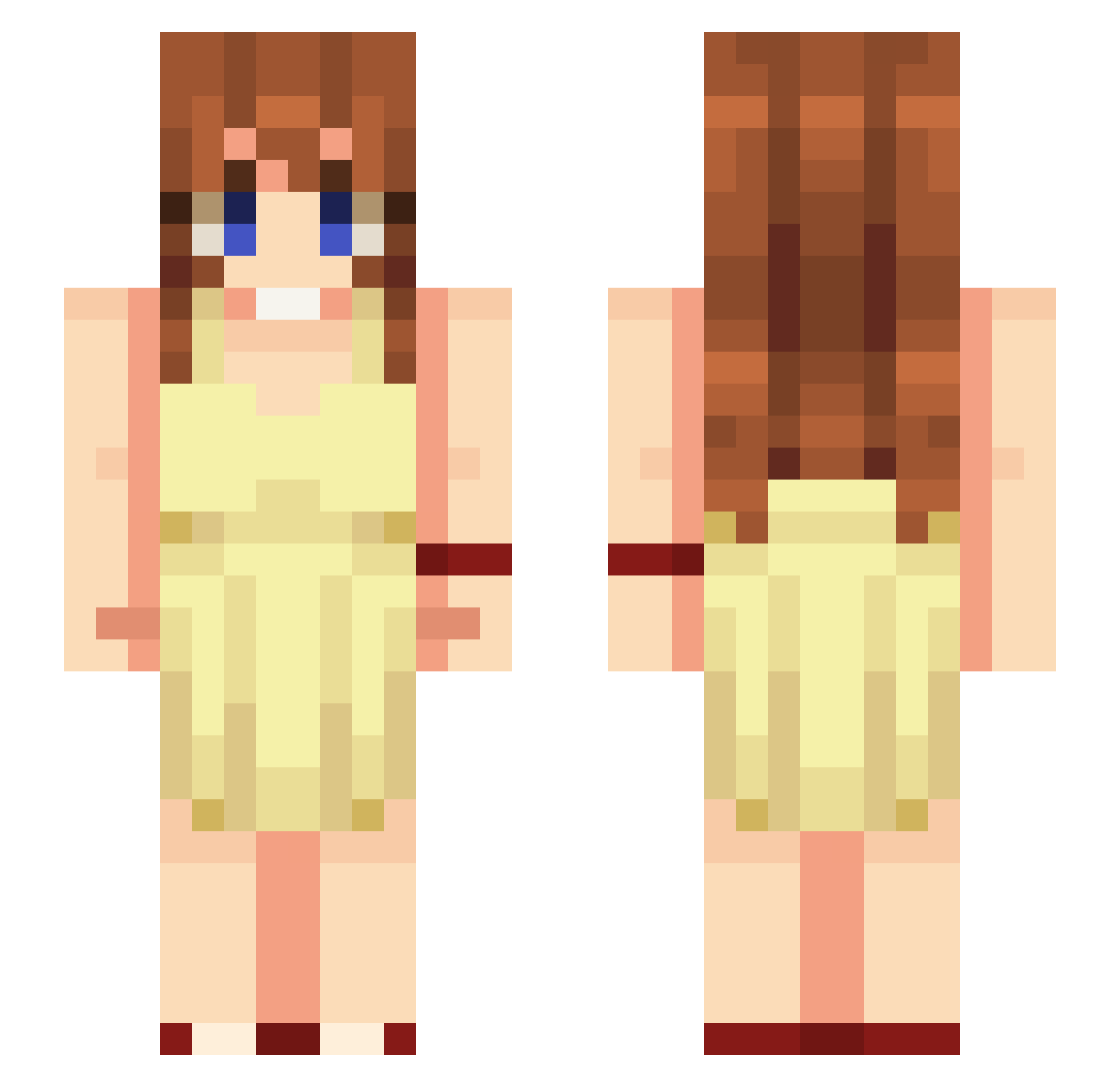 Riptyide Minecraft skin, front and back view