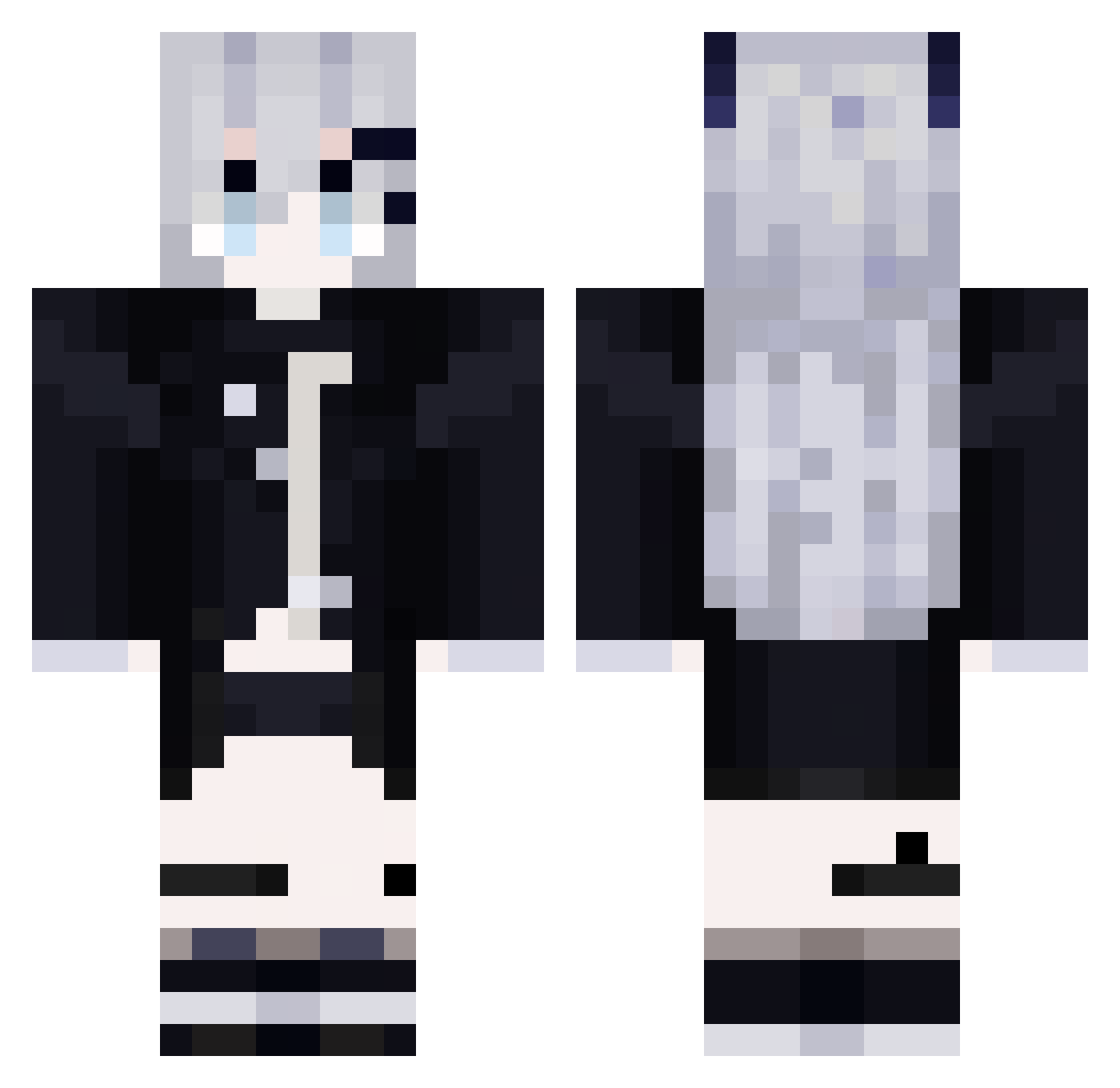 Vict1ni Minecraft skin, front and back view