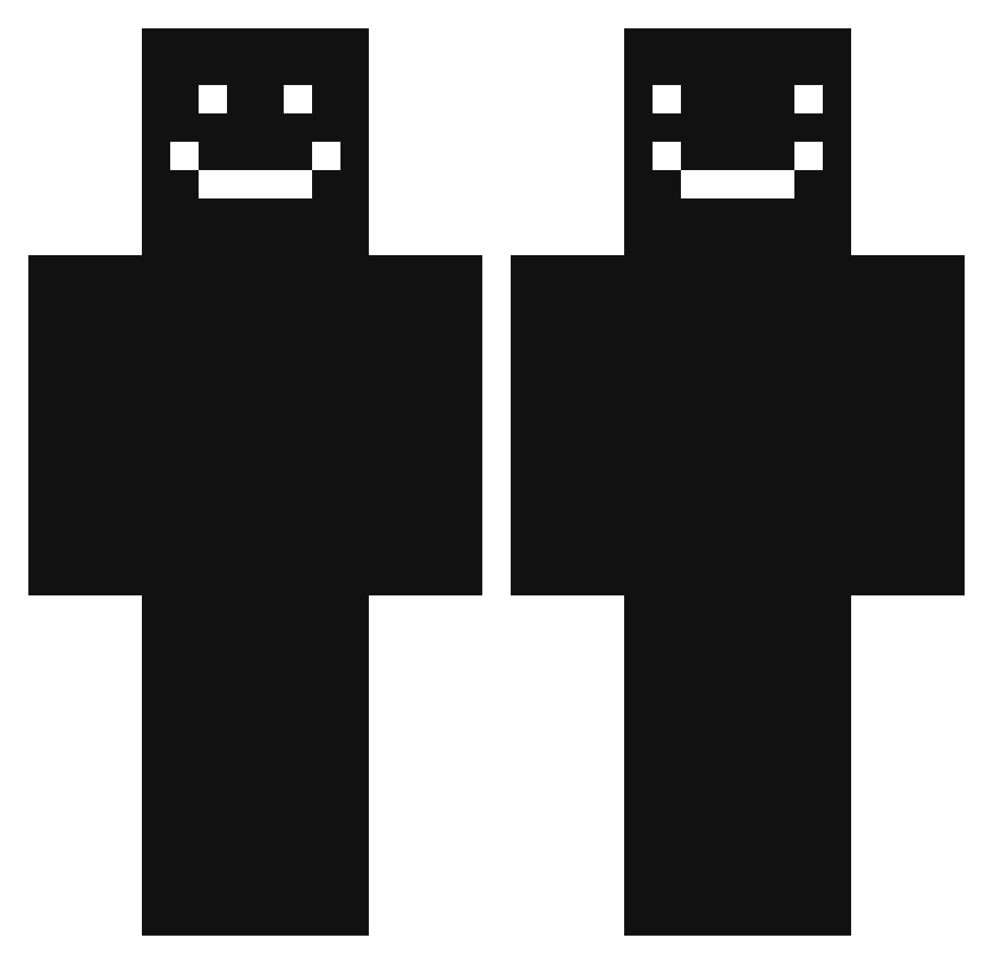 rcubo Minecraft skin, front and back view