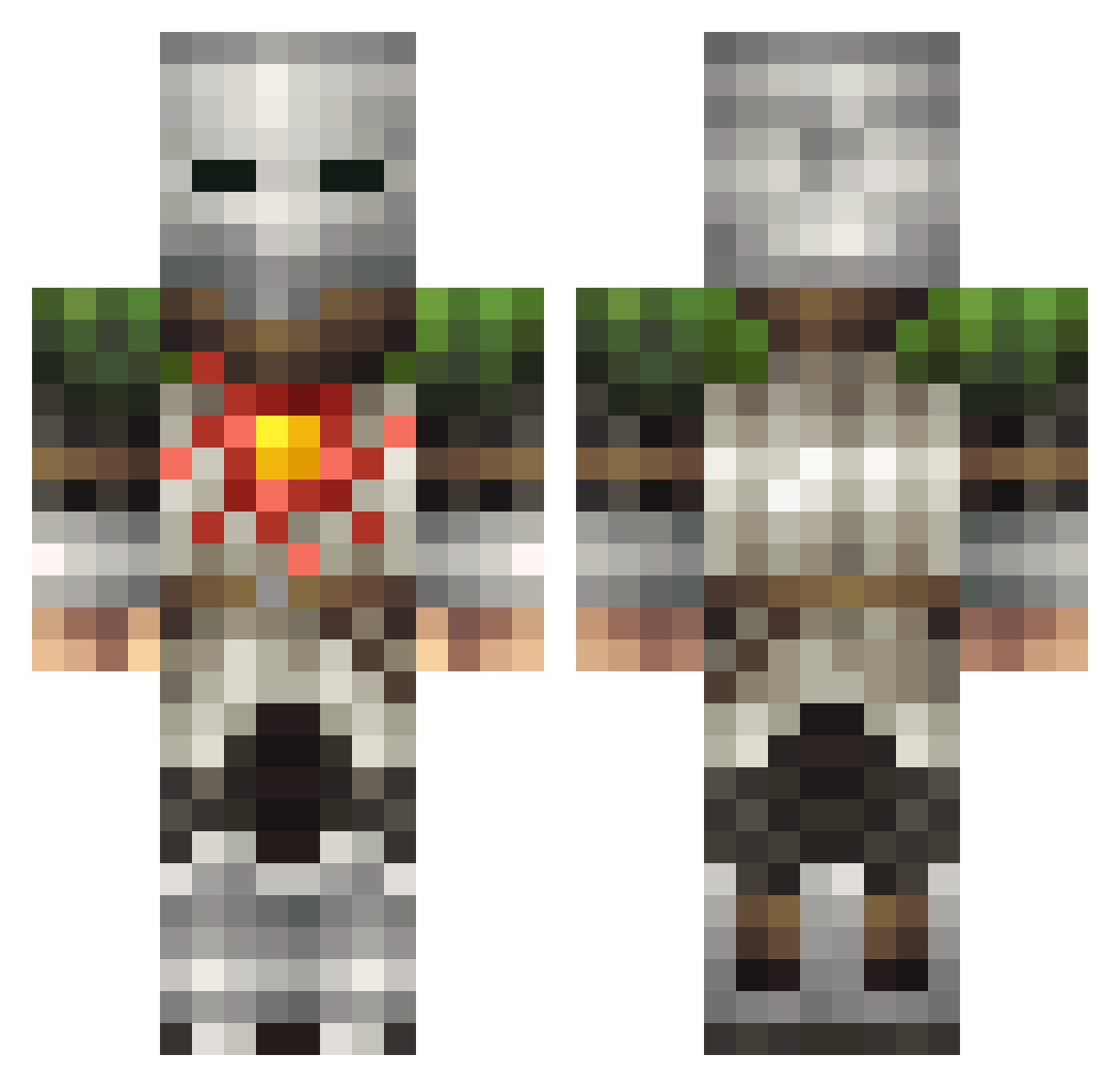 __CarryPotter__ Minecraft skin, front and back view