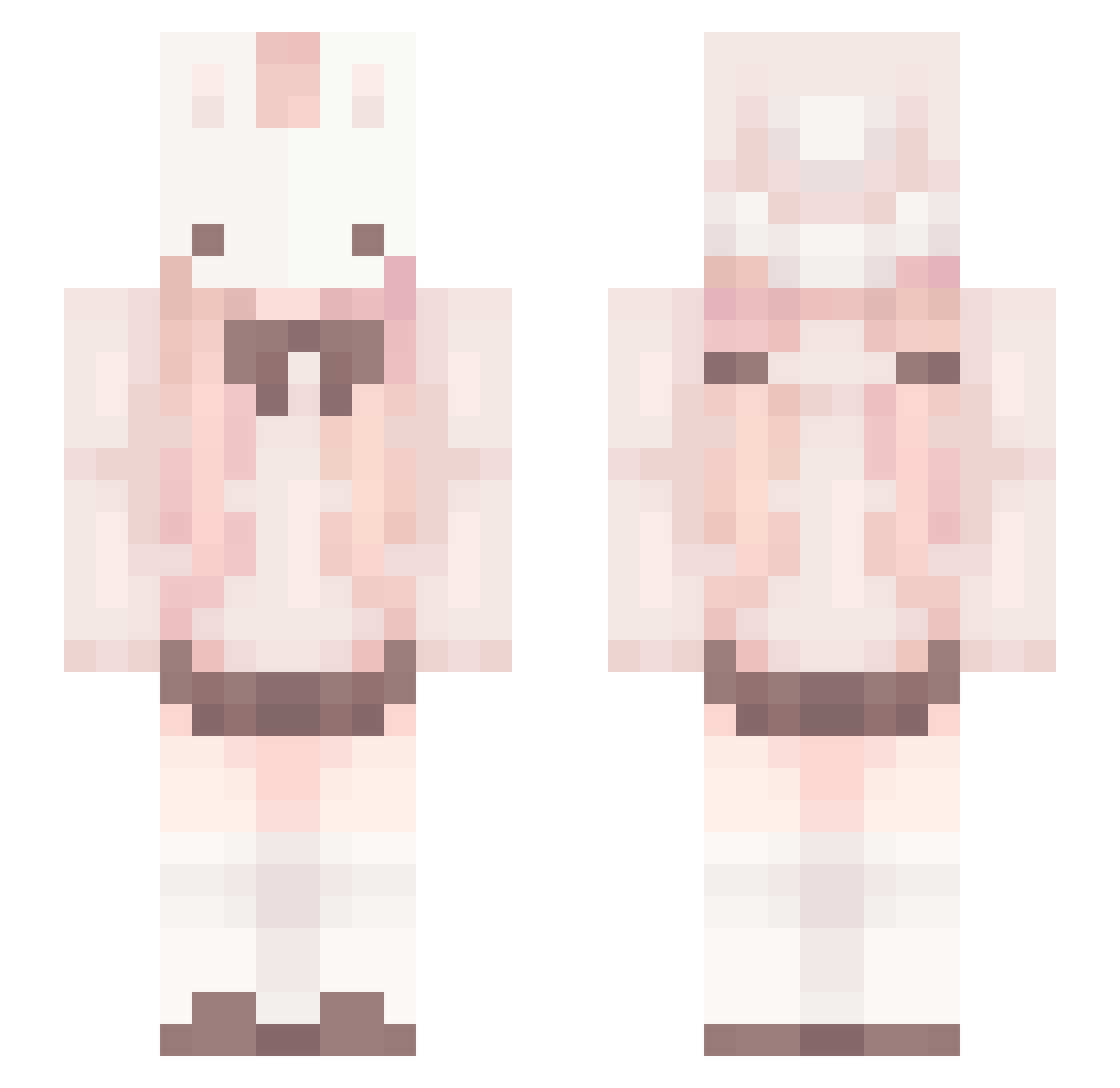 Naahfy Minecraft skin, front and back view