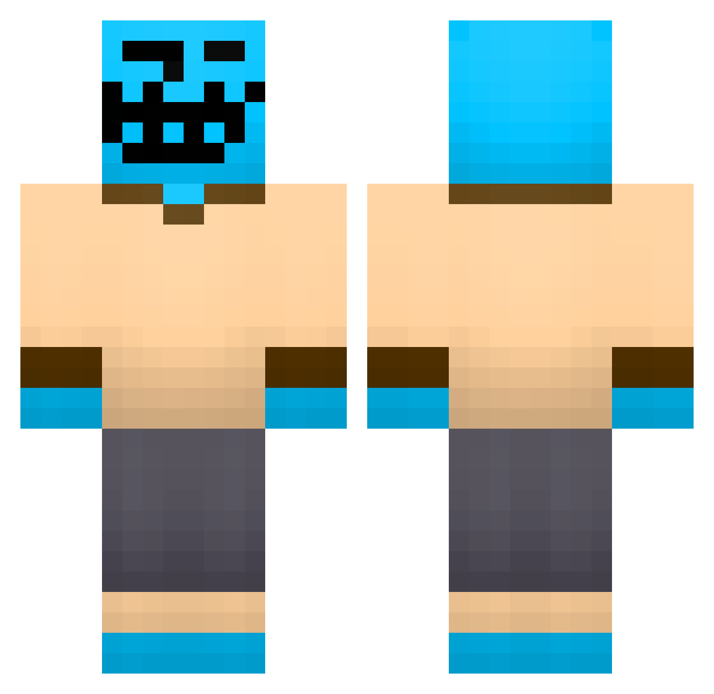 shaneshaneshanes Minecraft skin, front and back view