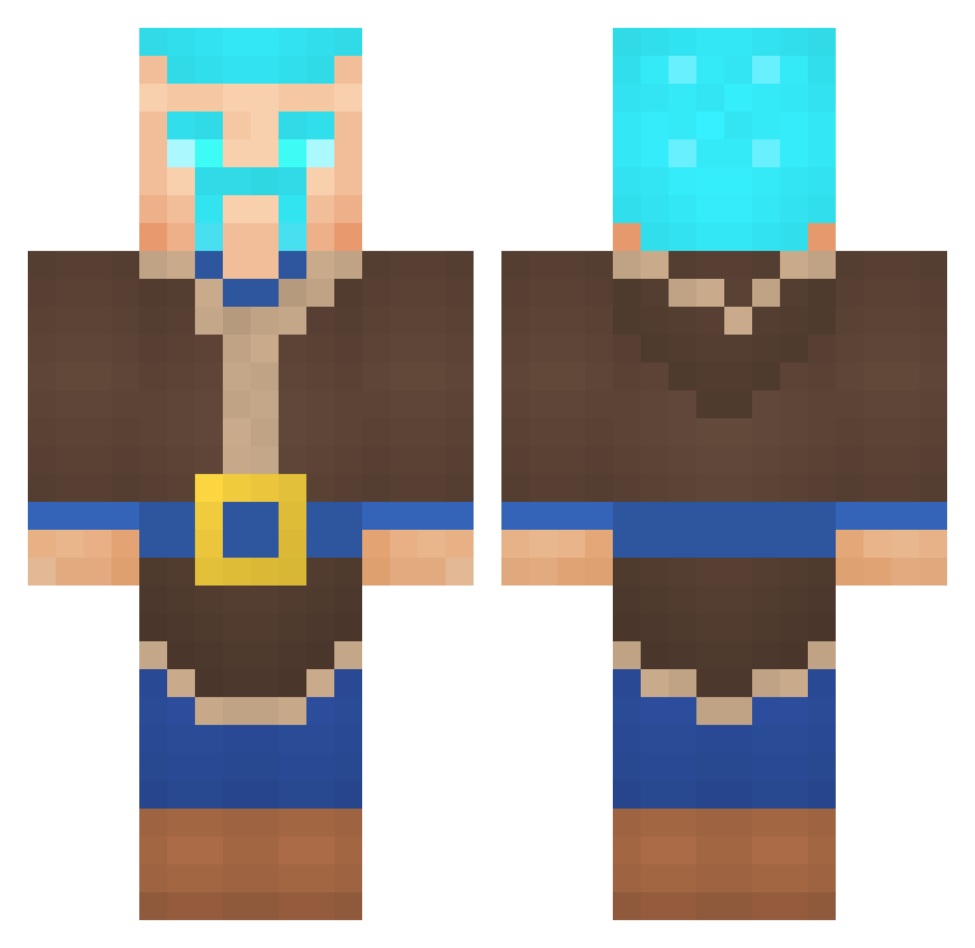 Wz_ Minecraft skin, front and back view