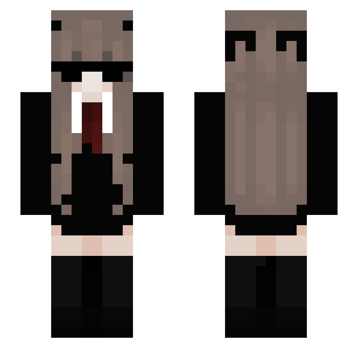 _Elv1_ Minecraft skin, front and back view