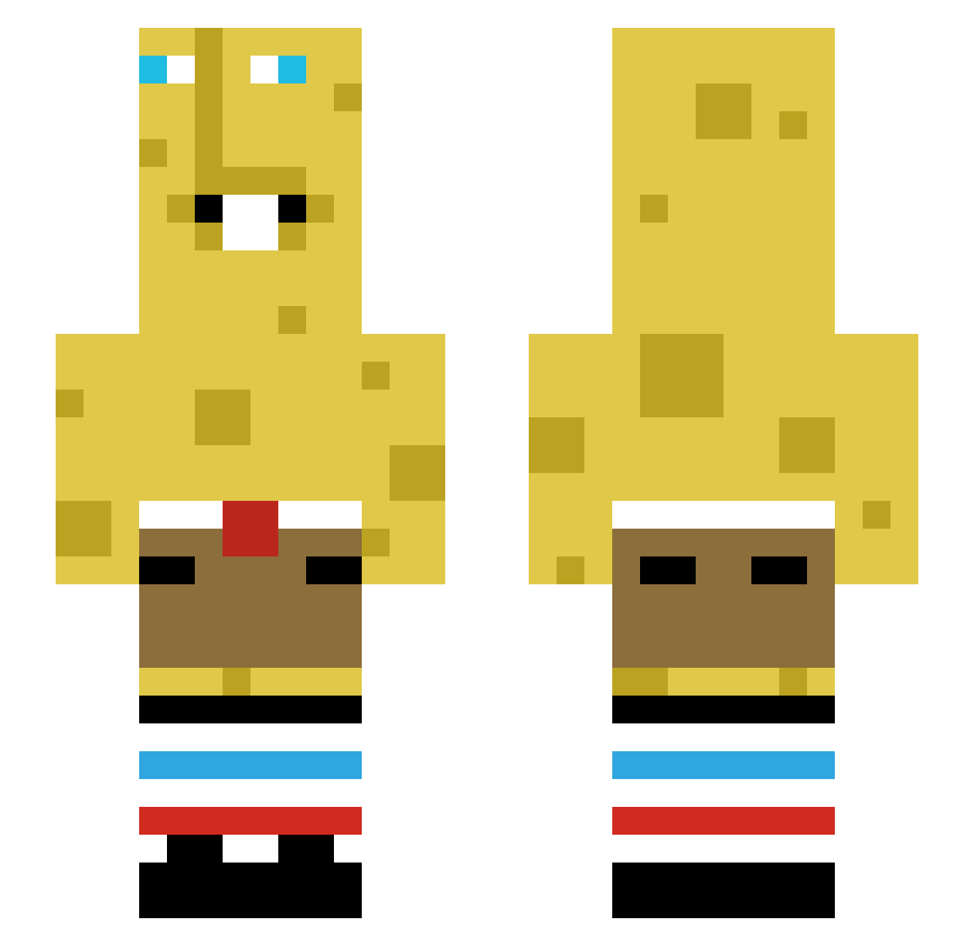 Destix0 Minecraft skin, front and back view