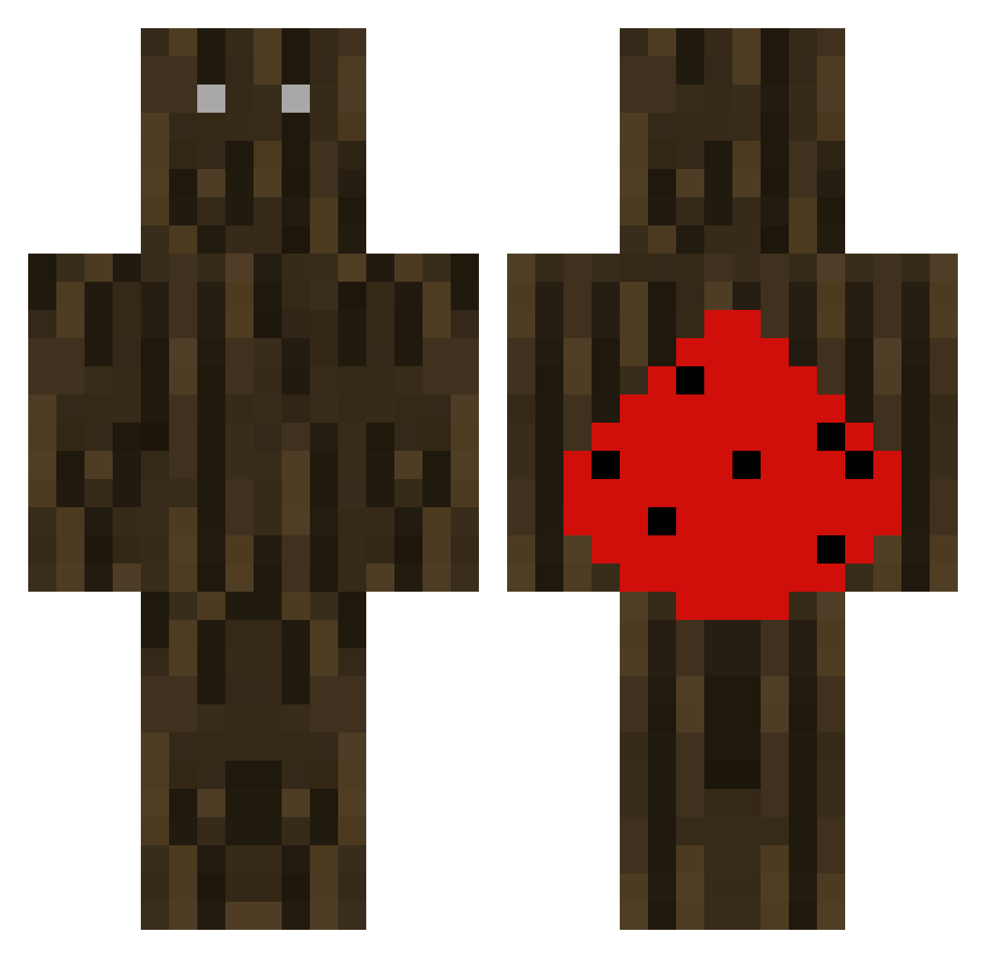 darkoaklog Minecraft skin, front and back view