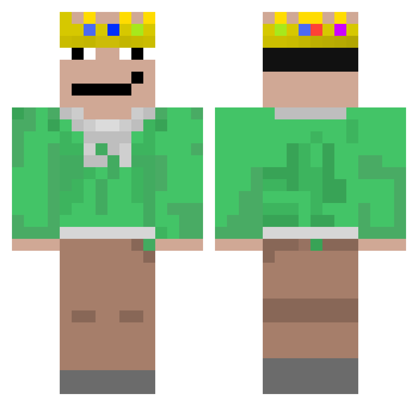 RealLazLo Minecraft skin, front and back view