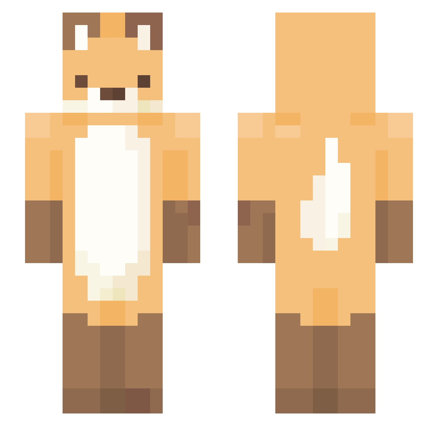 Shoonyata Minecraft skin, front and back view