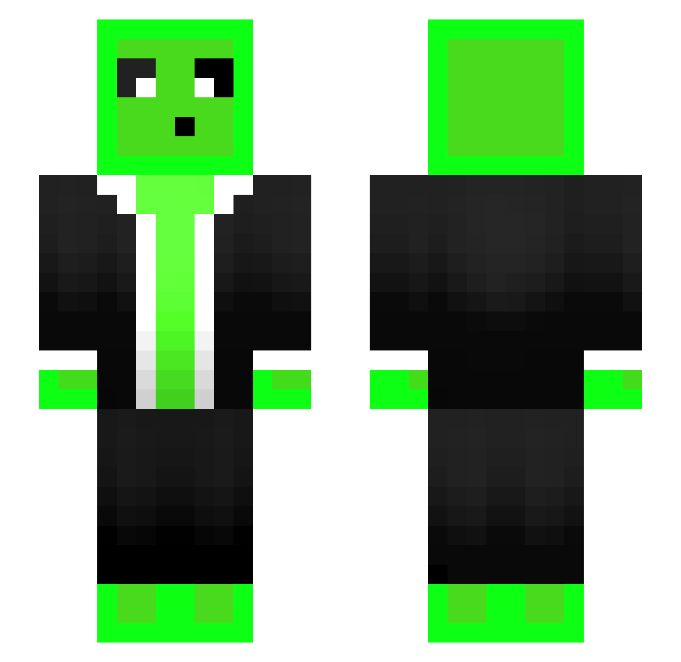 Prim3ve Minecraft skin, front and back view
