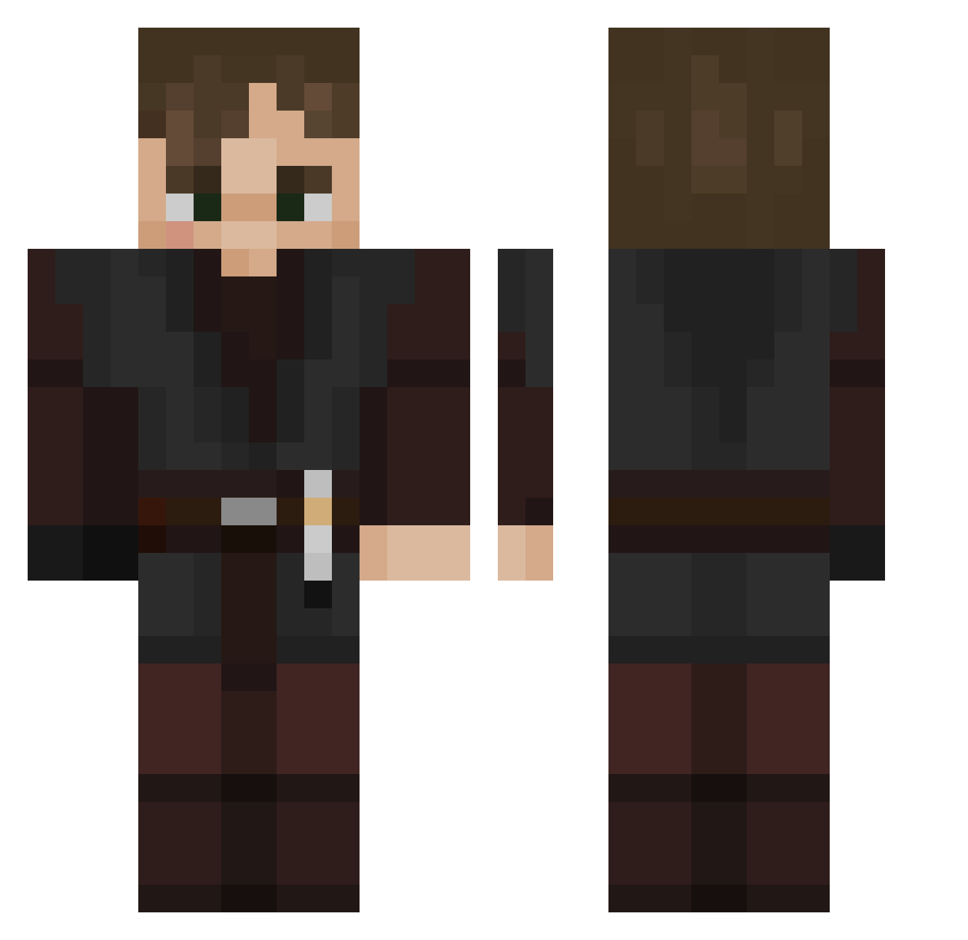 Magnuslj10 Minecraft skin, front and back view