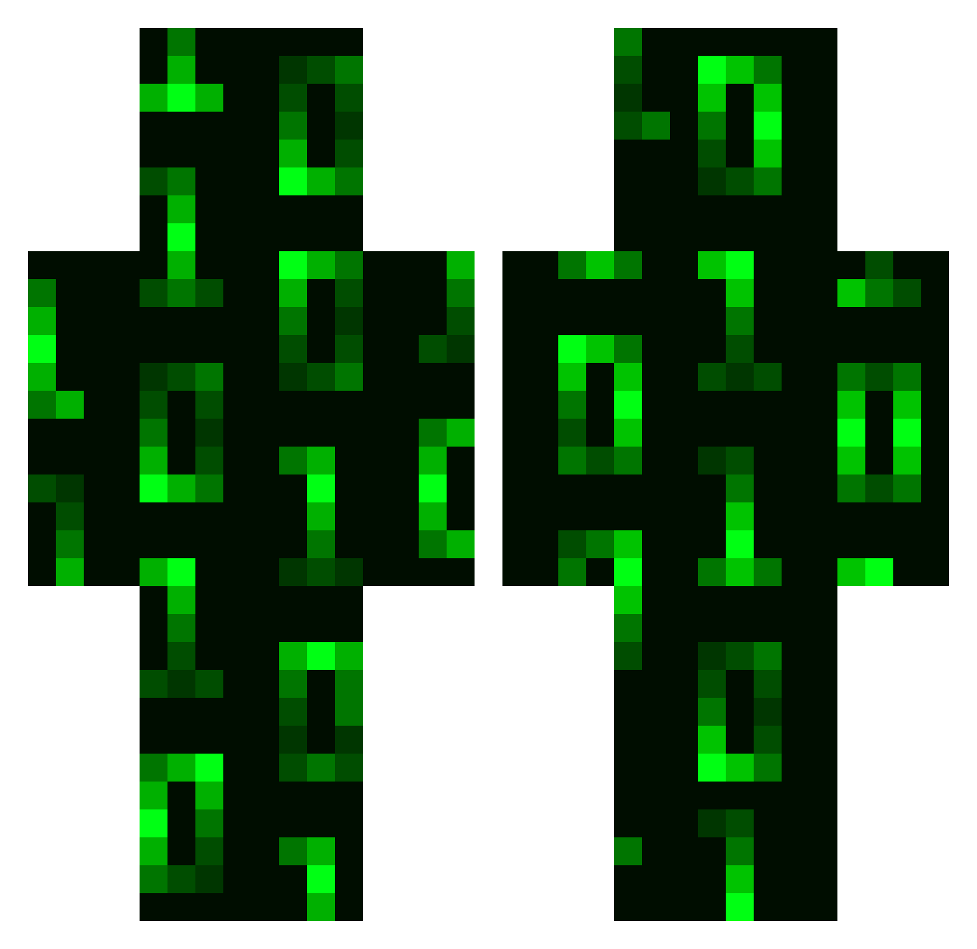 MisterHackerMan Minecraft skin, front and back view