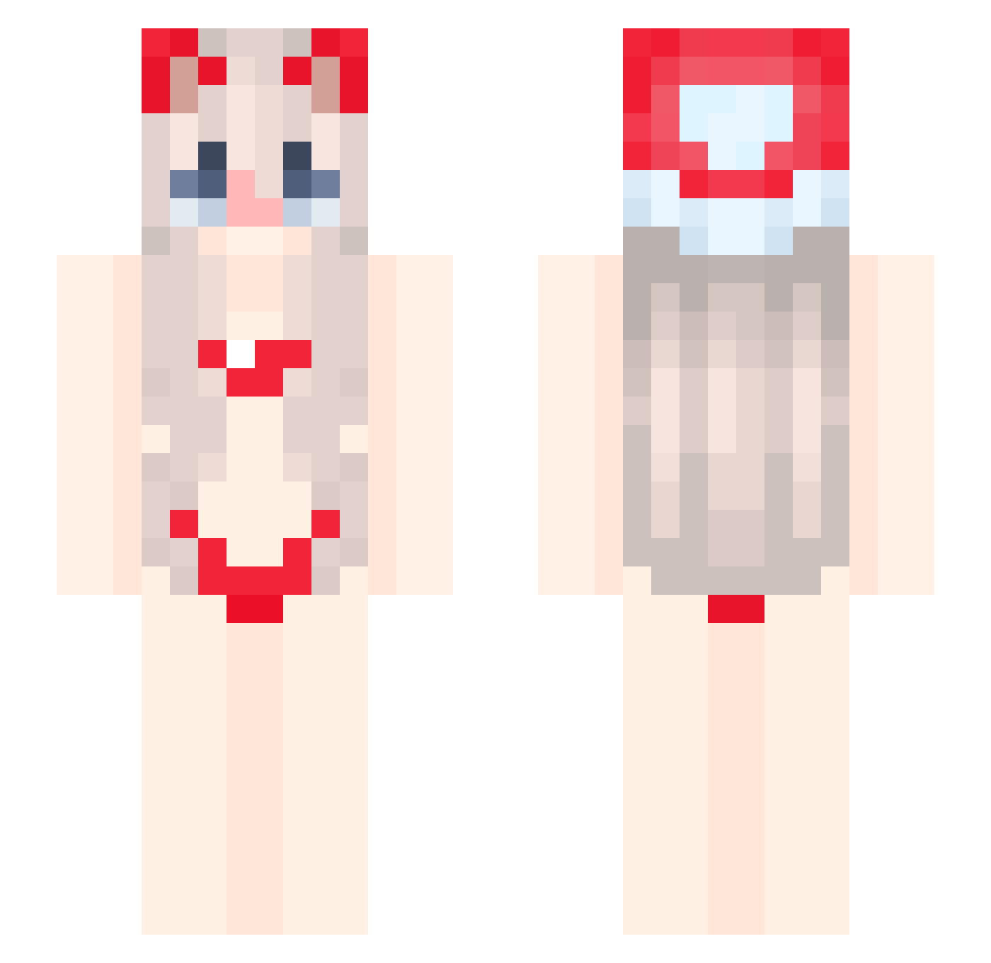 Triloc Minecraft skin, front and back view
