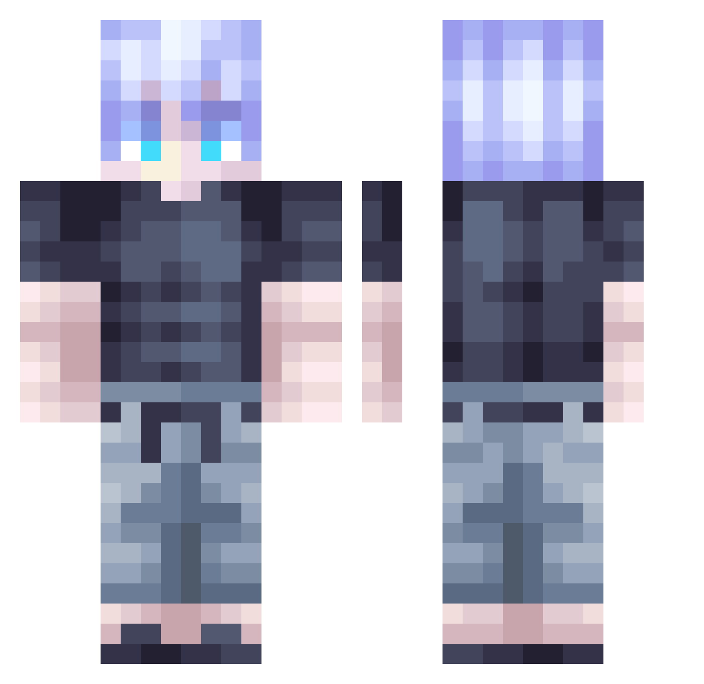 red_slayer34 Minecraft skin, front and back view