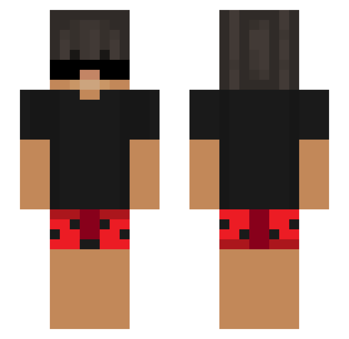 Zupa__ Minecraft skin, front and back view