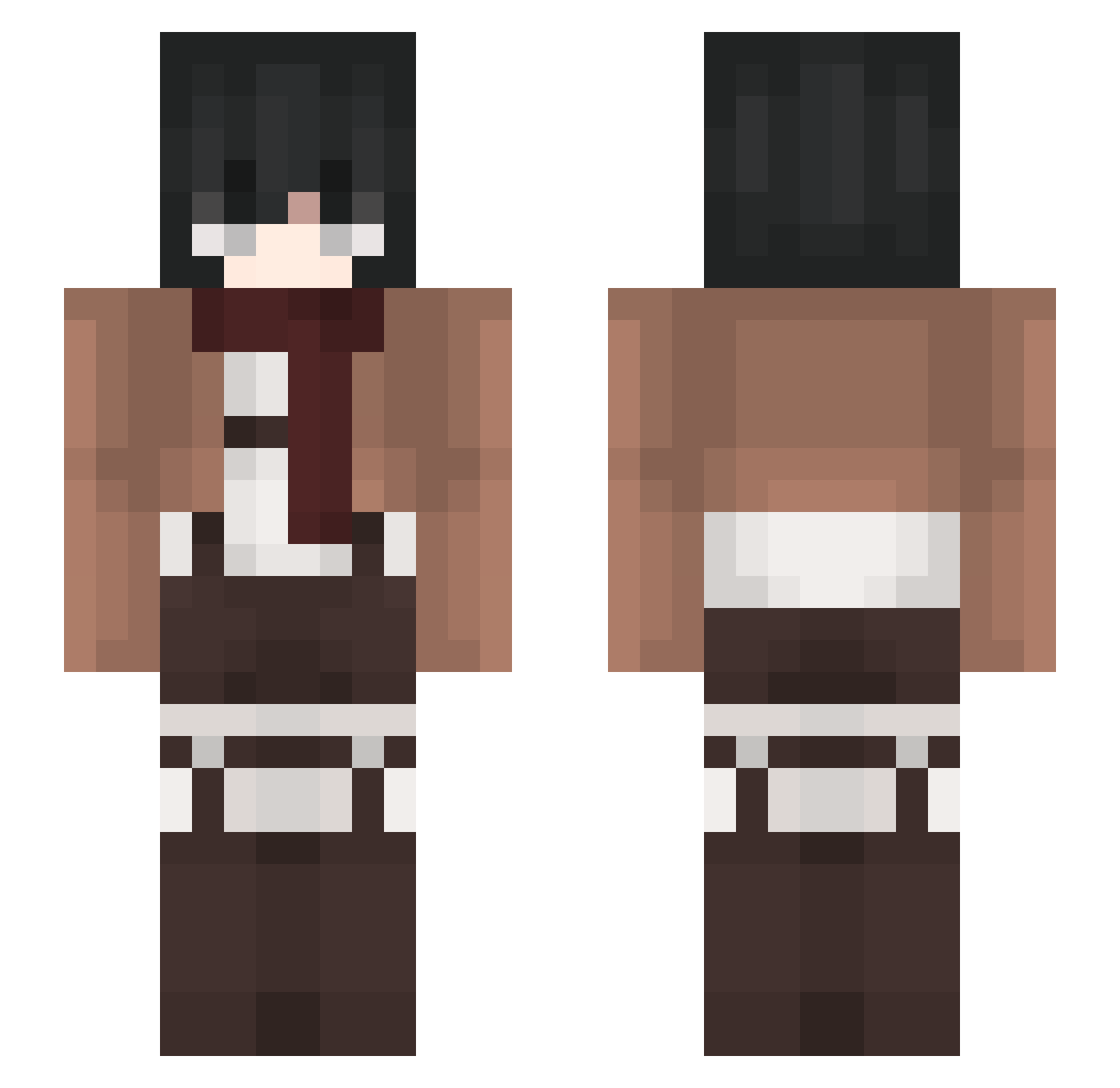 jusper Minecraft skin, front and back view