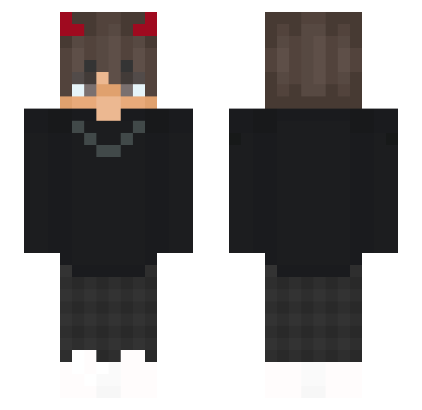 xdqrki Minecraft skin, front and back view
