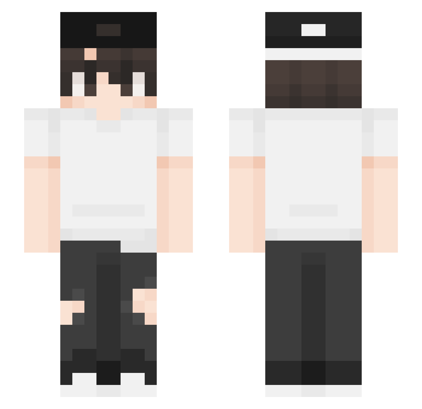 Zaaimup Minecraft skin, front and back view