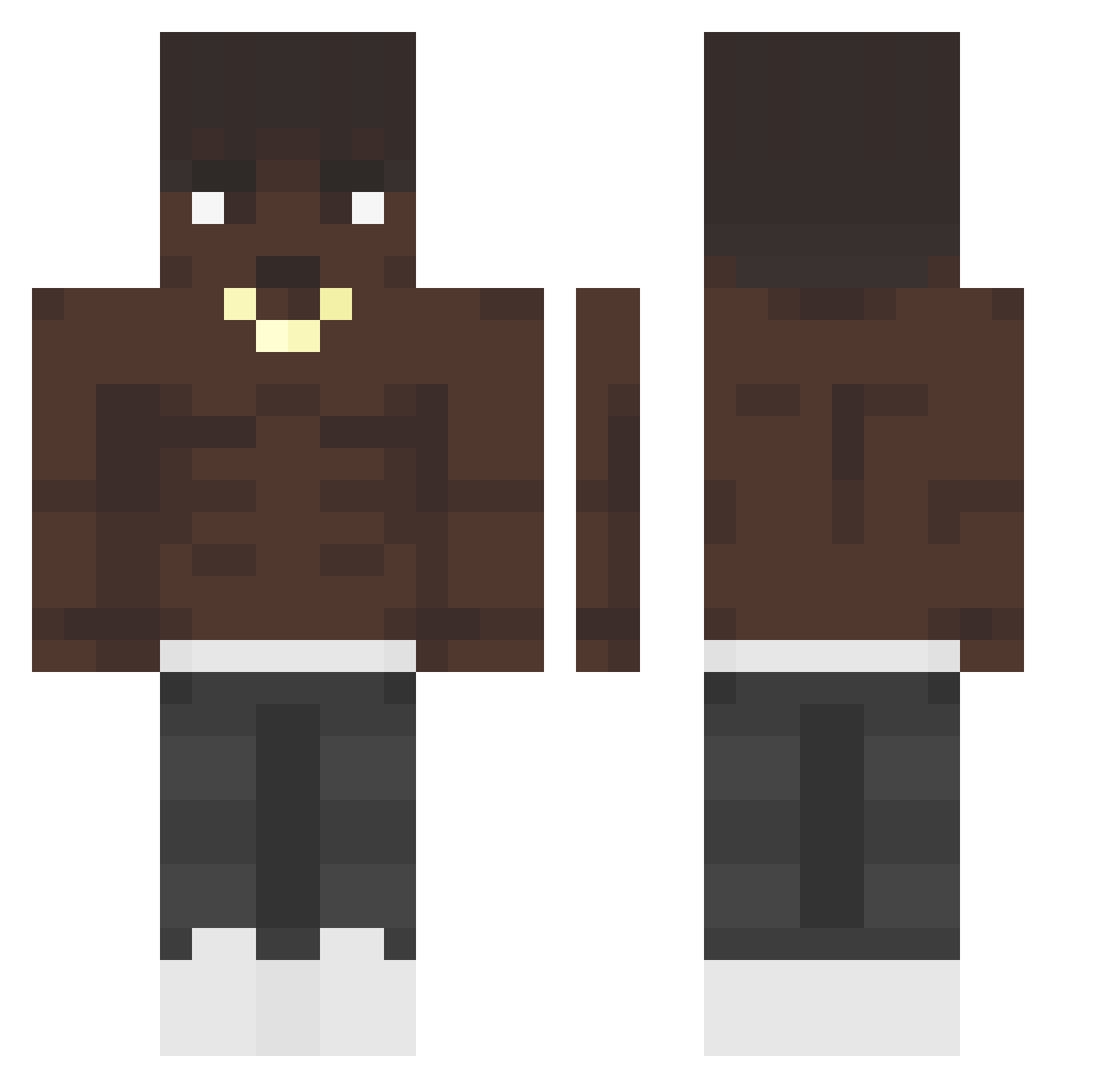 Tyicetea1 Minecraft skin, front and back view