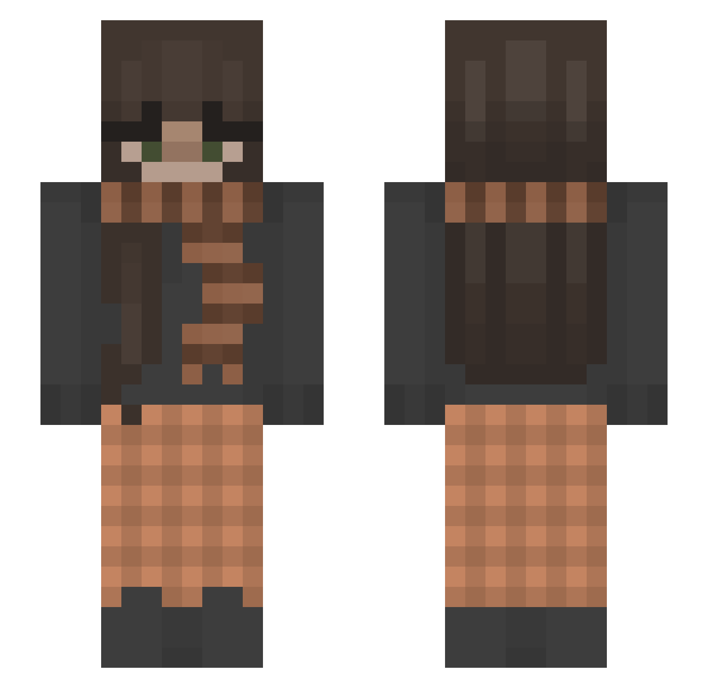 Lin_VT Minecraft skin, front and back view