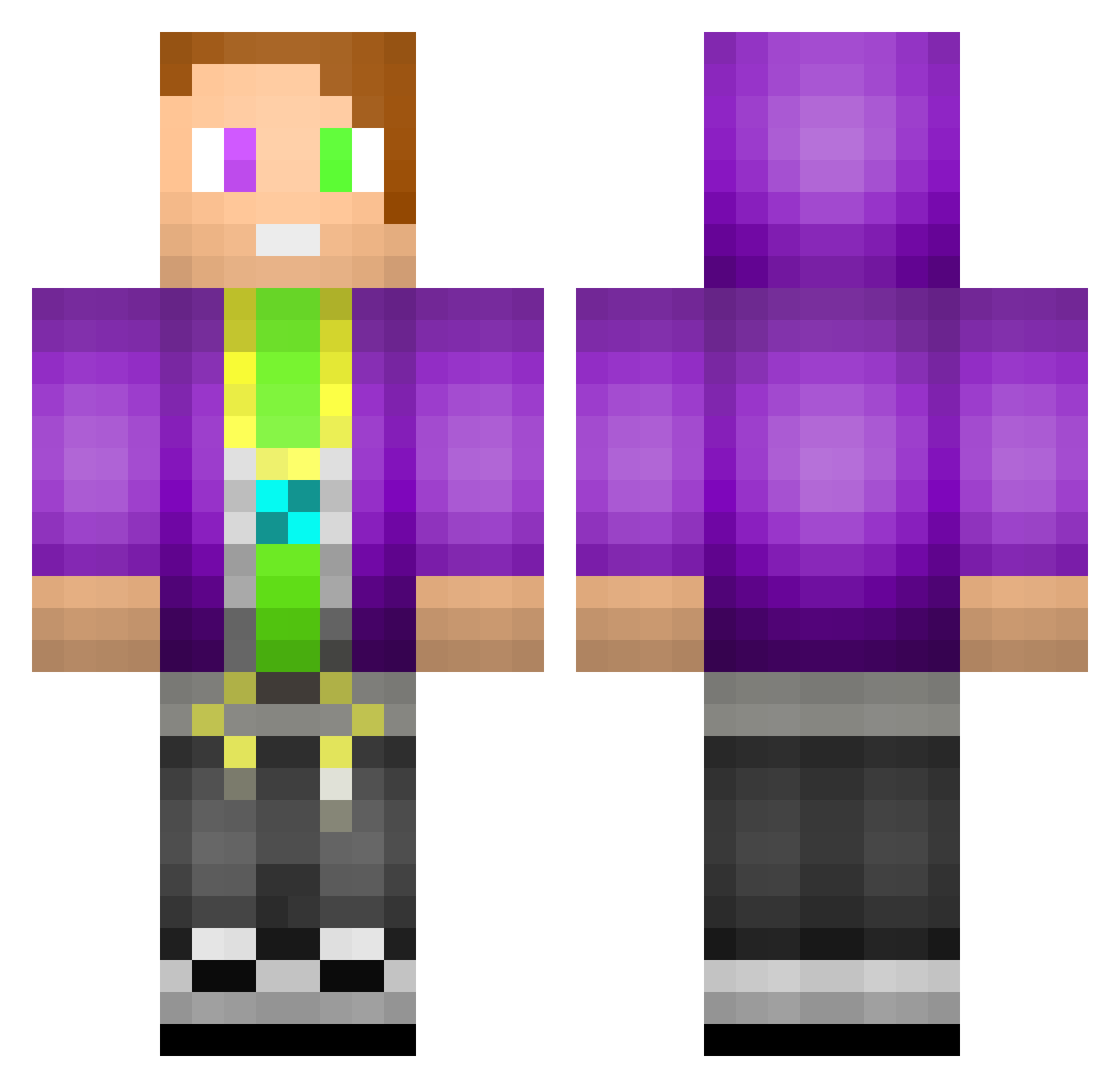 champion_08 Minecraft skin, front and back view